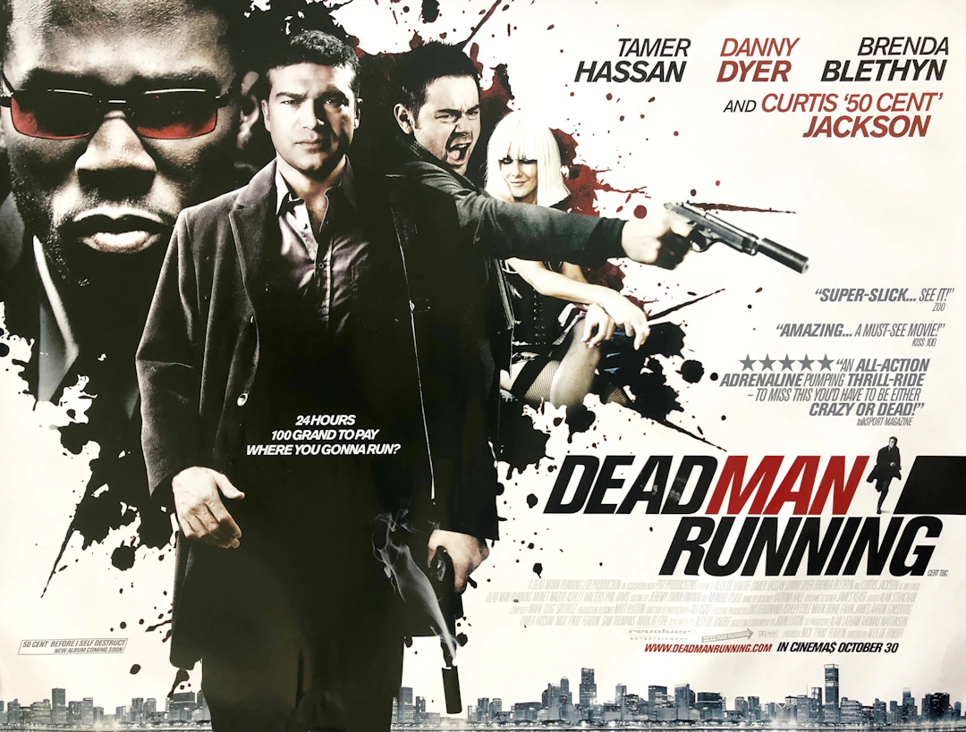 Original Dead Man Running Movie Poster - Gangsters - Crime