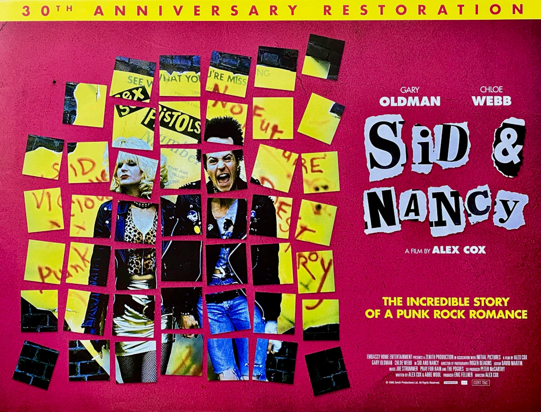 Original Sid & Nancy Movie Poster - Sid Vicious - Sex Pistols - Alex Cox