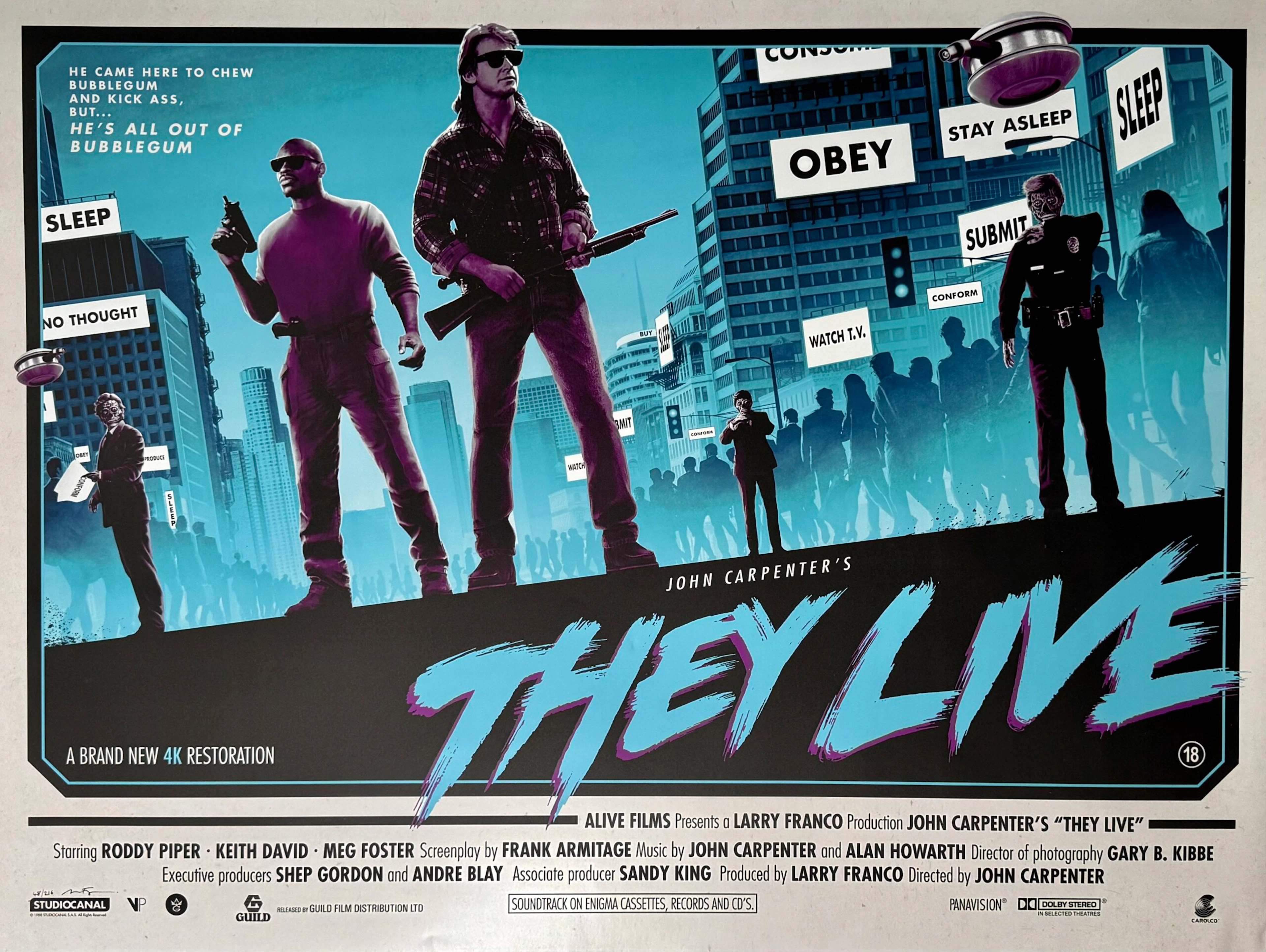 Original They Live Movie Poster - John Carpenter - Matt Ferguson
