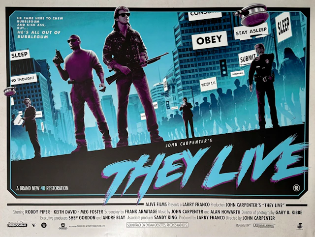 Original They Live Movie Poster - John Carpenter - Matt Ferguson