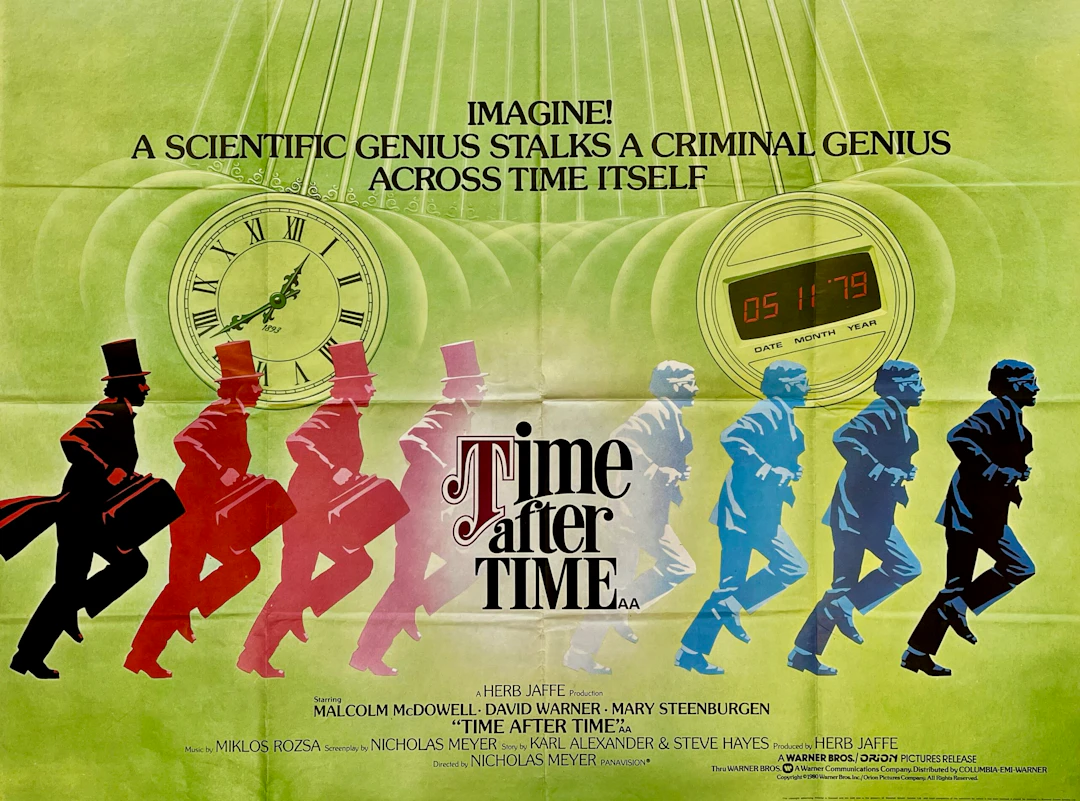 Original Time After Time Movie Poster - H.G. Wells
