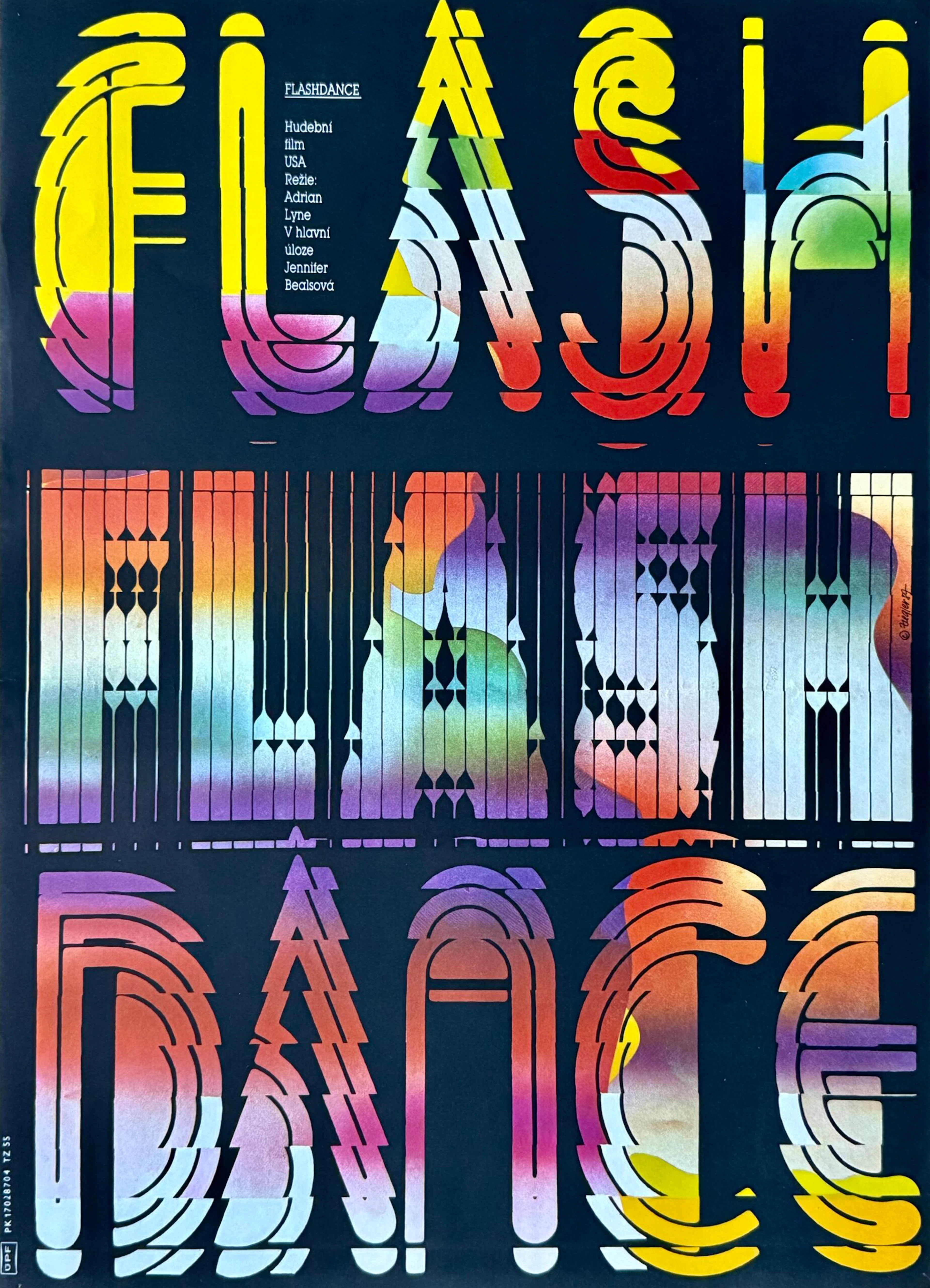 Original Flashdance Movie Poster - Jennifer Beals - Adrian Lyne