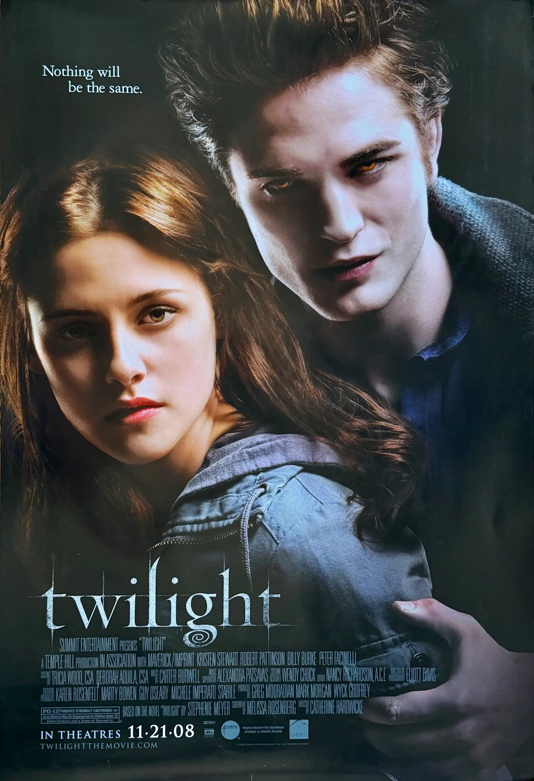 Original Twilight Movie Poster - Robert Pattinson - Kristen Stewart