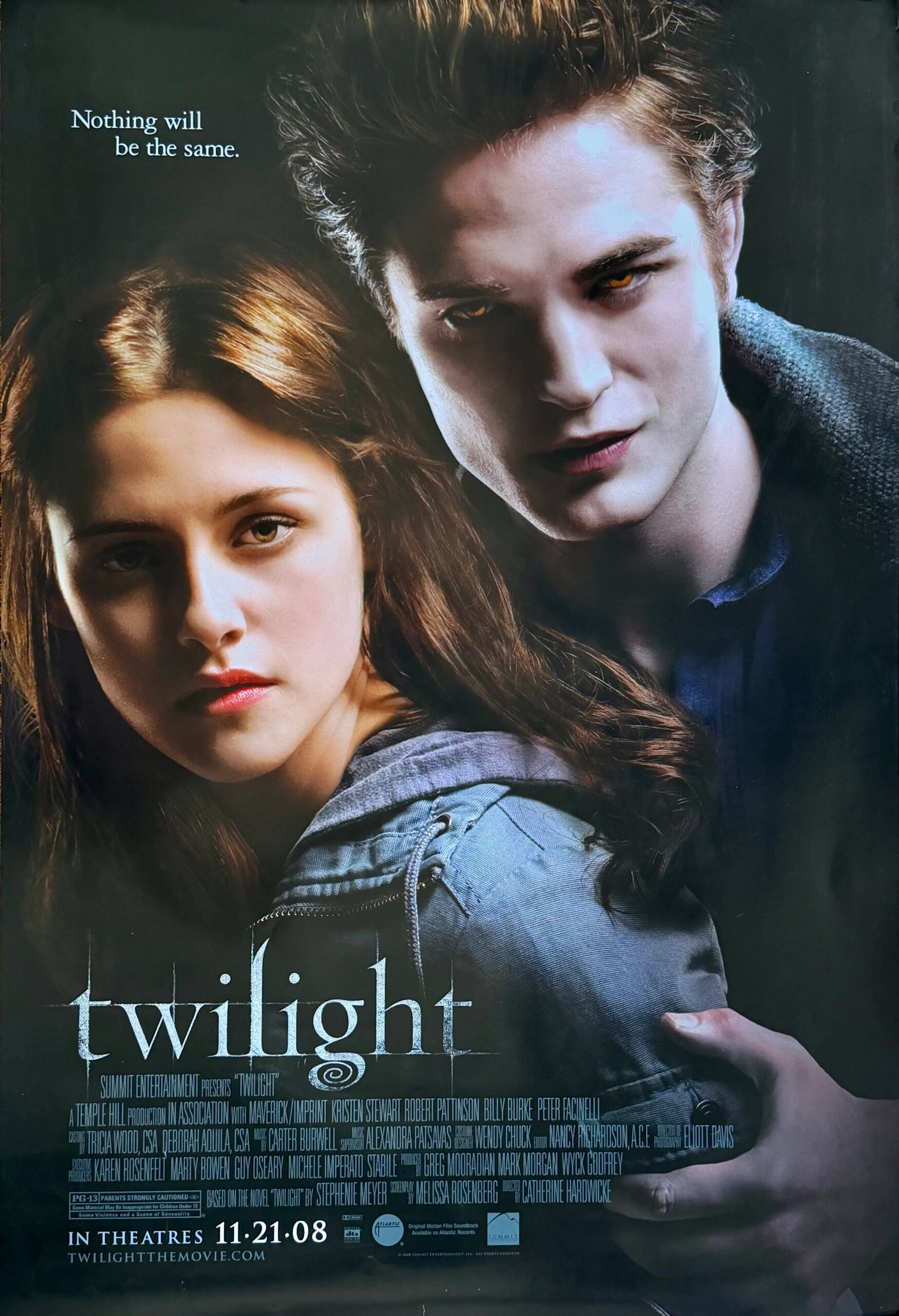 Original Twilight Movie Poster - Robert Pattinson - Kristen Stewart
