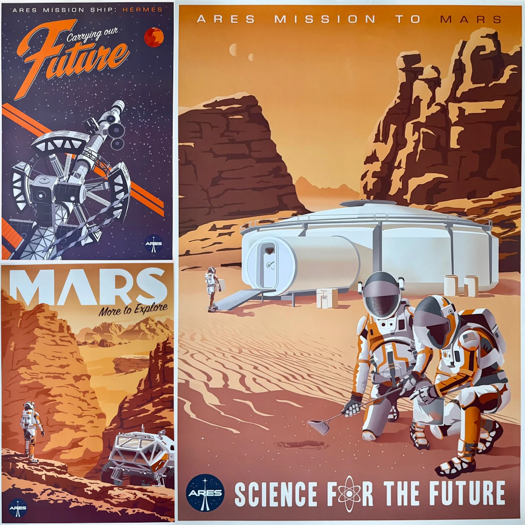 The Martian Movie Poster - Matt Damon - Ridley Scott - Sci Fi