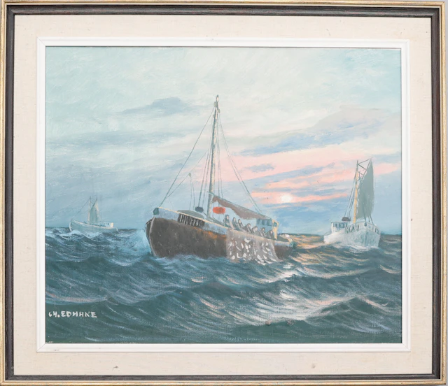 CHARLES FOLKE EDHAKE. Olja på duk, signerad.