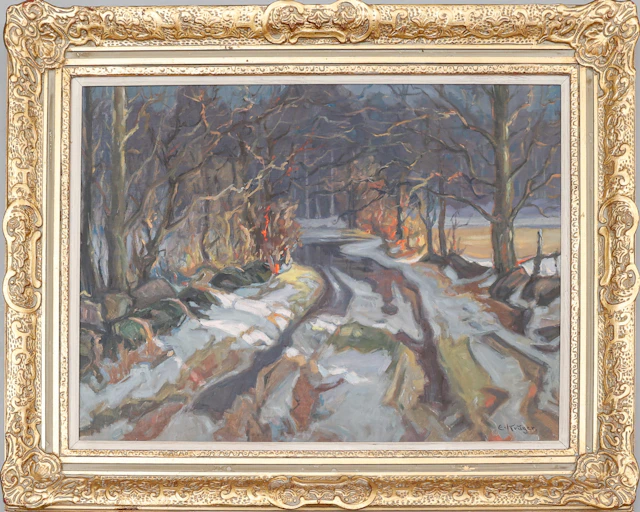 EINAR KREÜGER. Olja på duk, signerad.