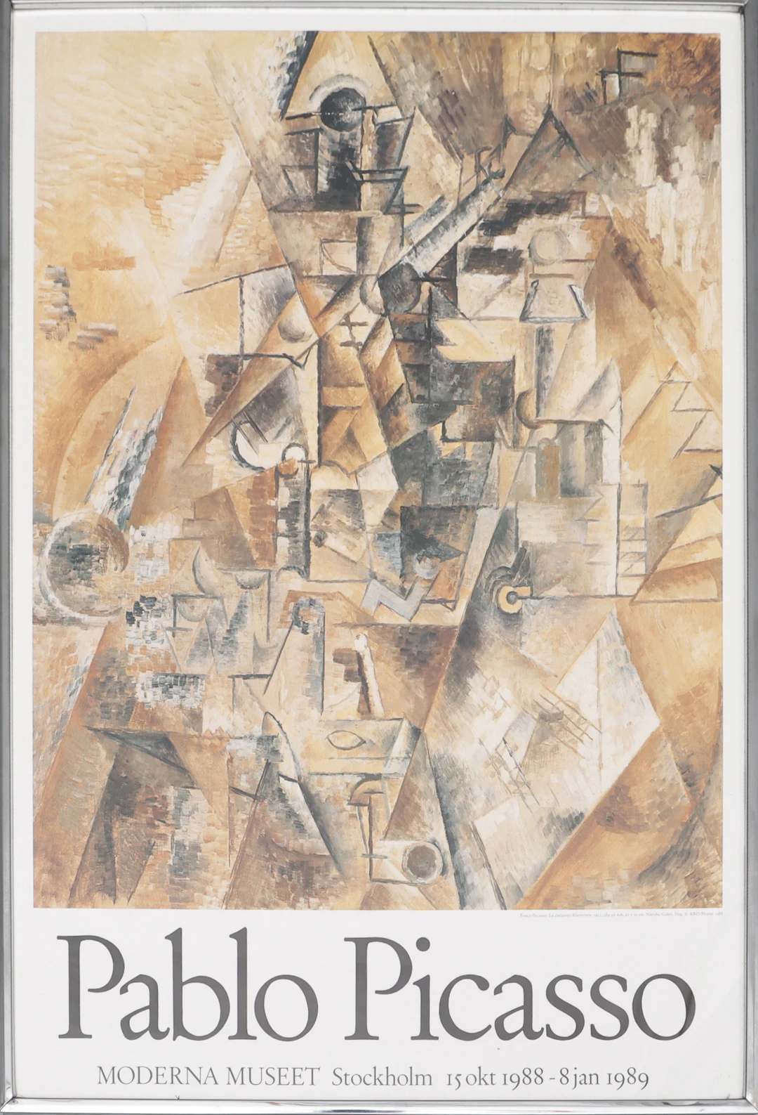 PABLO PICASSO. EFTER. Utställningsaffisch, "Klarinetten", tryck, Moderna