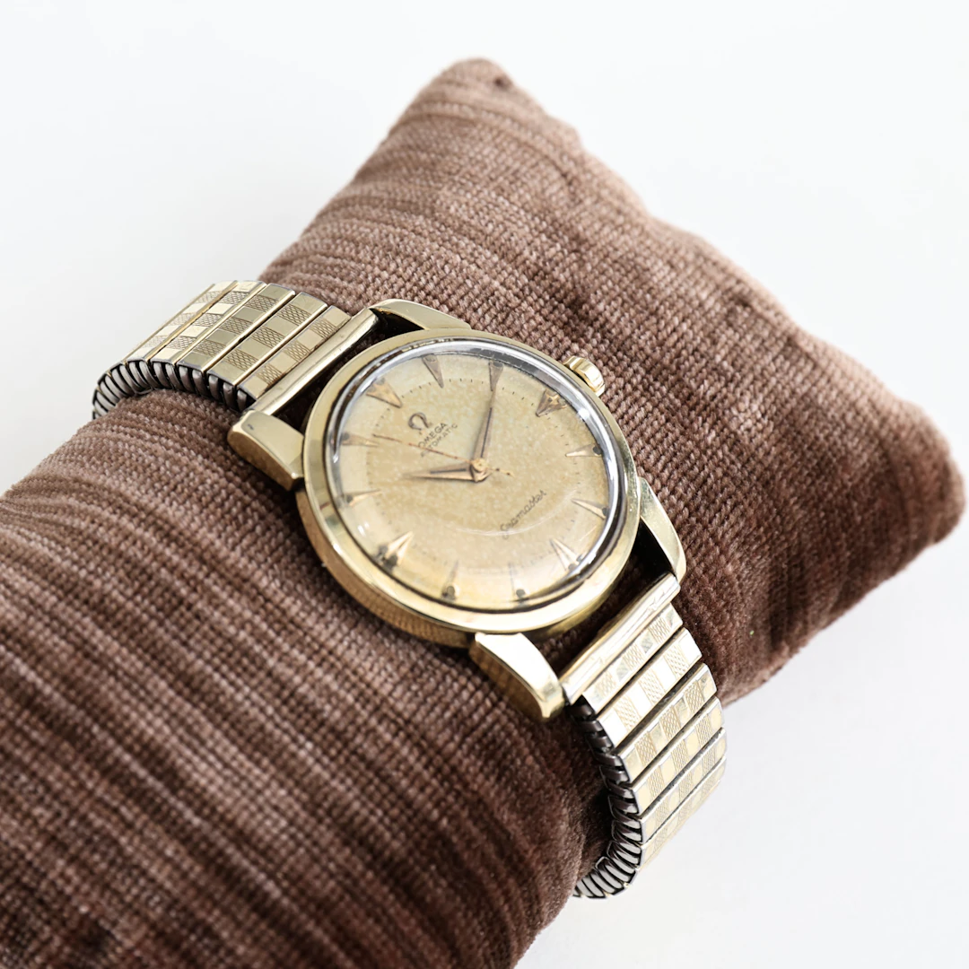 ARMBANDSUR, Omega, automatic, "Seamaster", guld på stål.