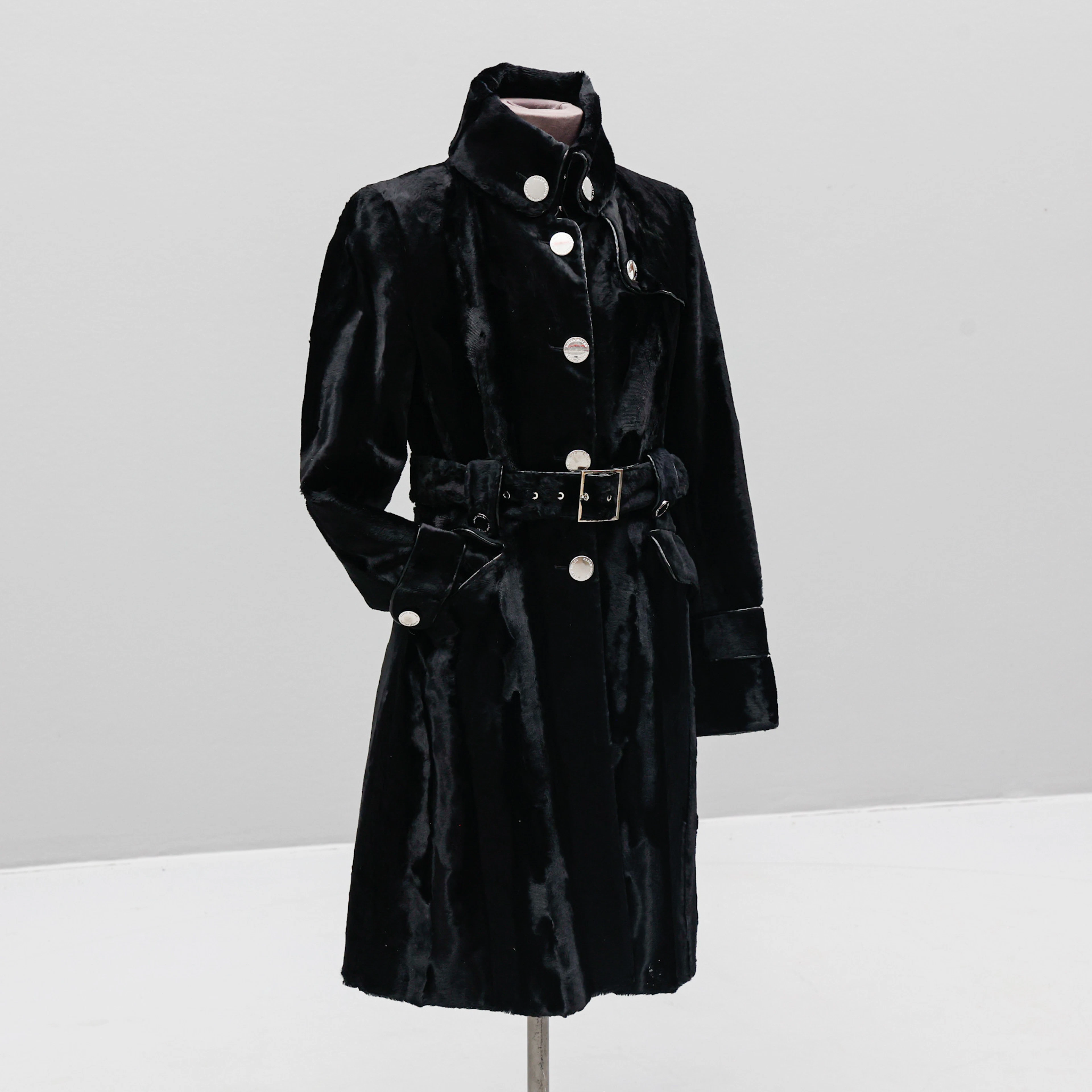 KAREN MILLEN. Kappa, Faux Fur Black pony.