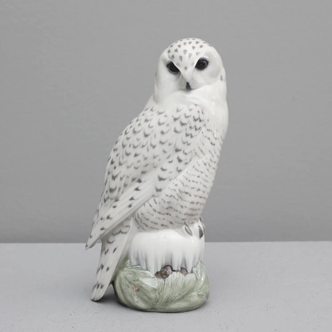 PETER HEROLD. Snöuggla, Royal Copenhagen, Danmark.