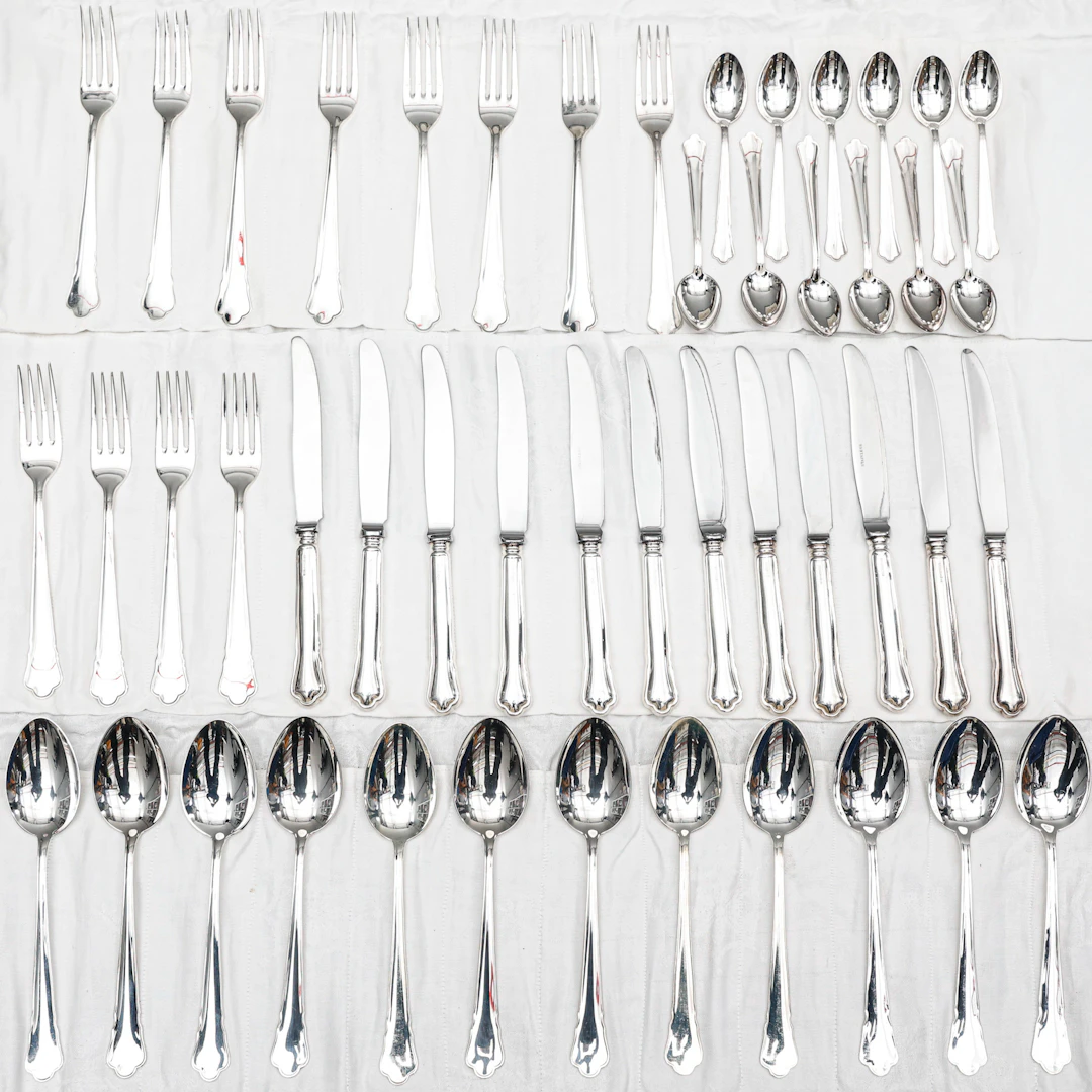 BESTICKUPPSÄTTNING, 48 delar,silver, "Chippendale",GAB,830.