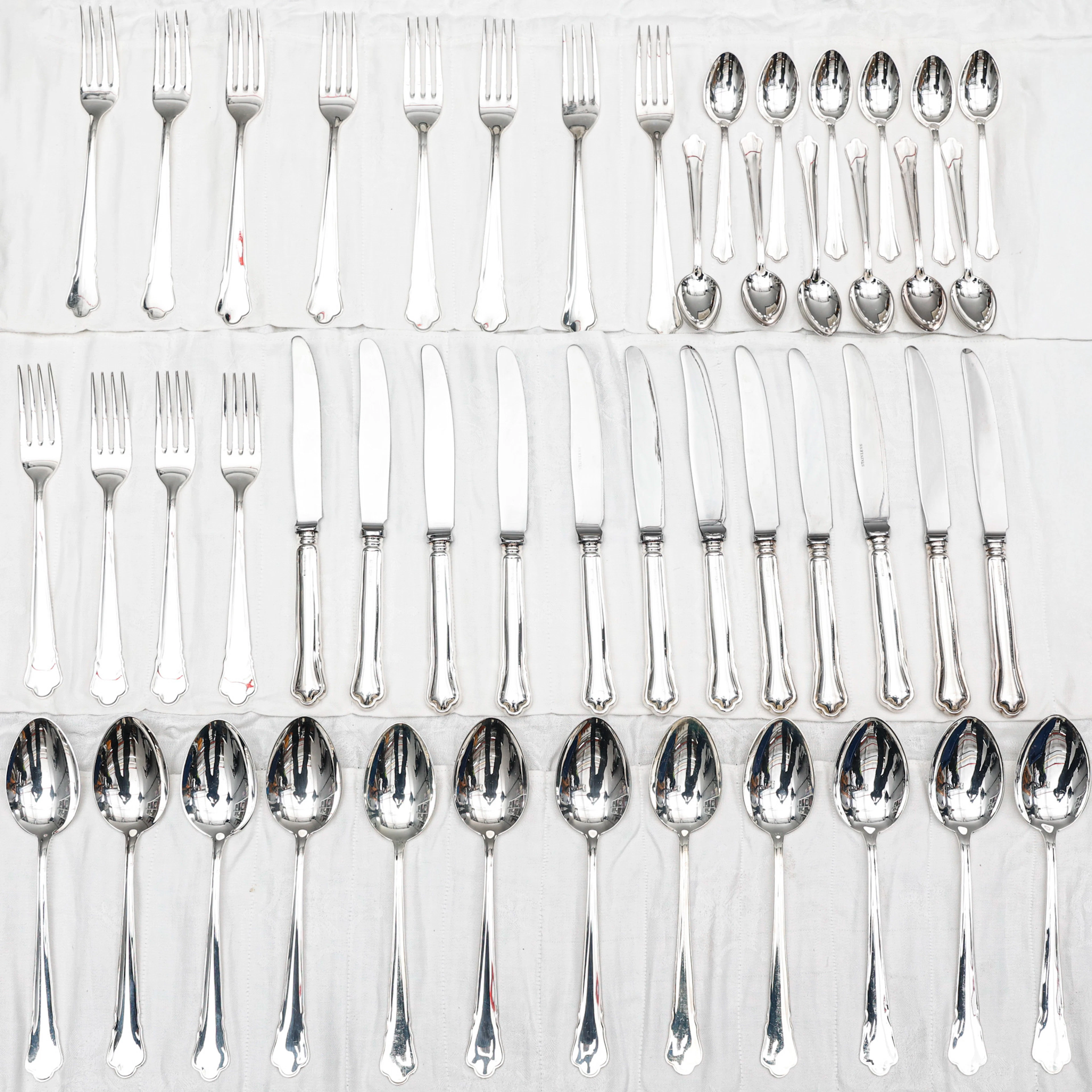 BESTICKUPPSÄTTNING, 48 delar,silver, "Chippendale",GAB,830.