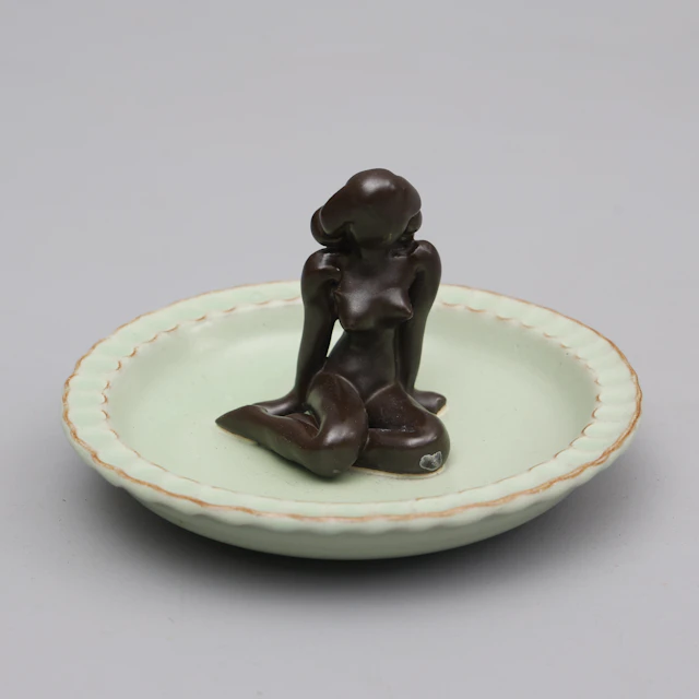 EINAR LUTERKORT. Fat, keramik, Art Deco, Upsala-Ekeby, 1930/40-tal.
