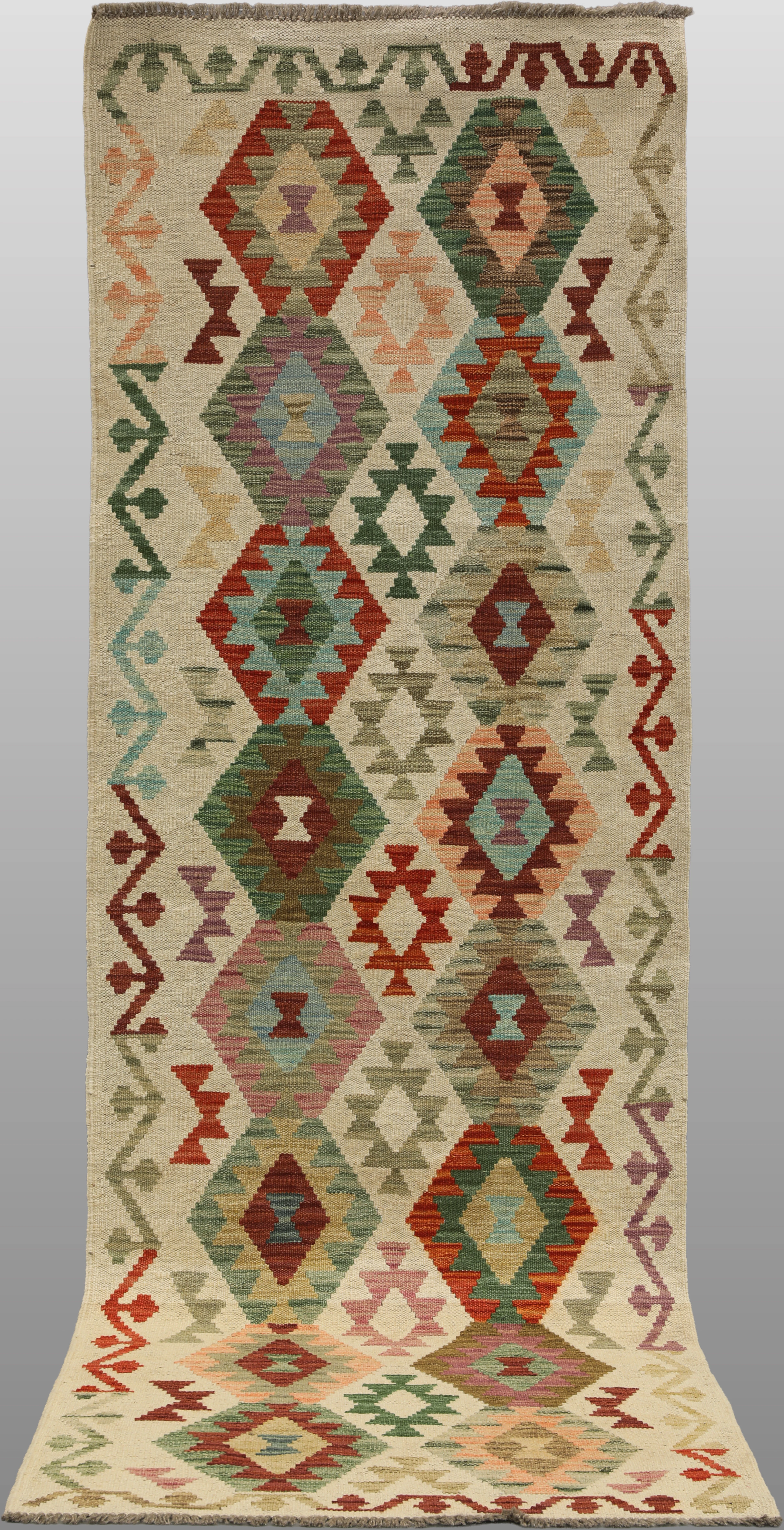 MATTA. Kelim klassisk design gallerimodell, 250 x 80 cm.