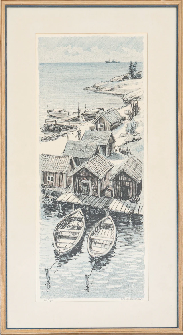ROLF ERIKSSON. Litografi, numrerad 601/660, signerad.