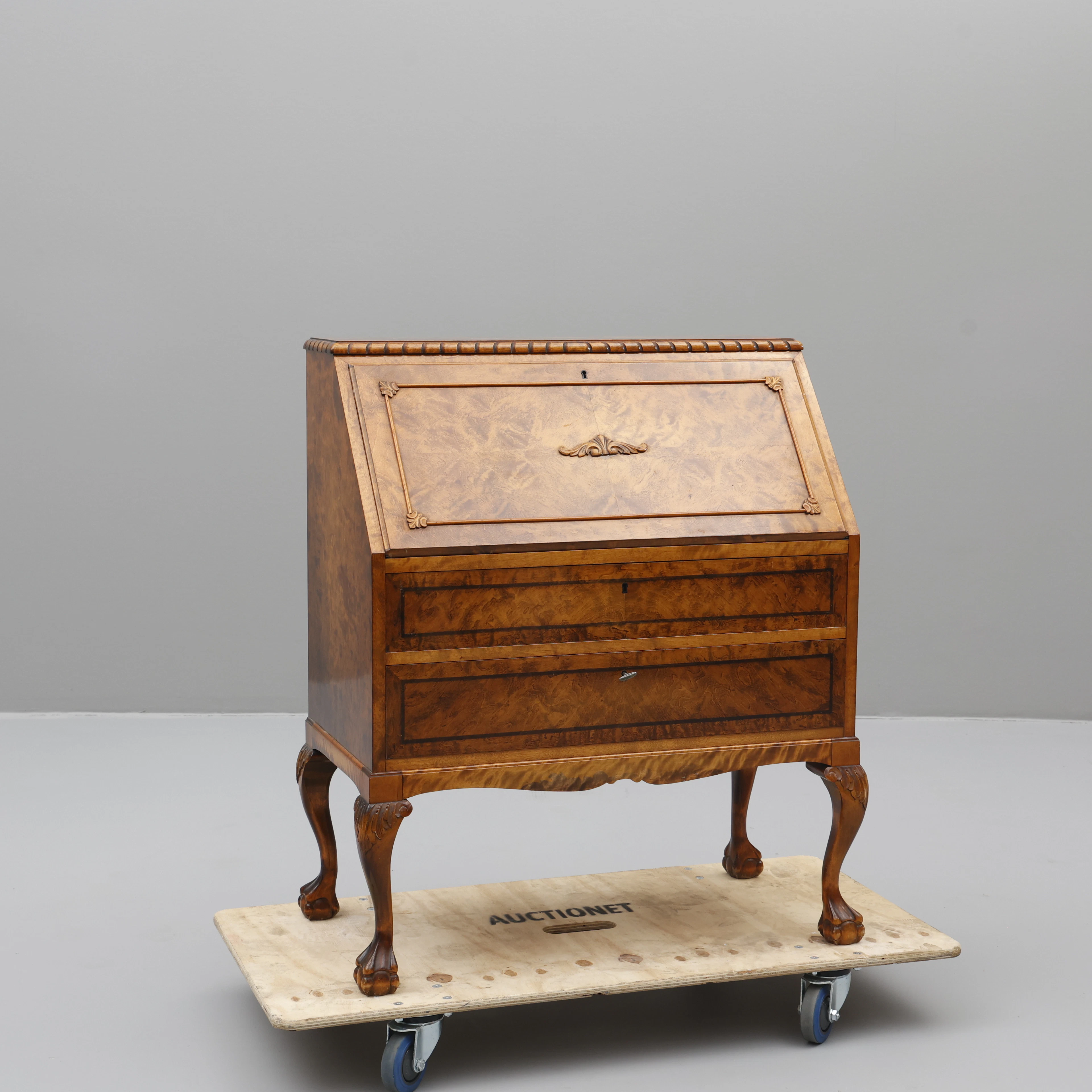 SEKRETÄR, chippendale-stil, 1900-talets första hälft.