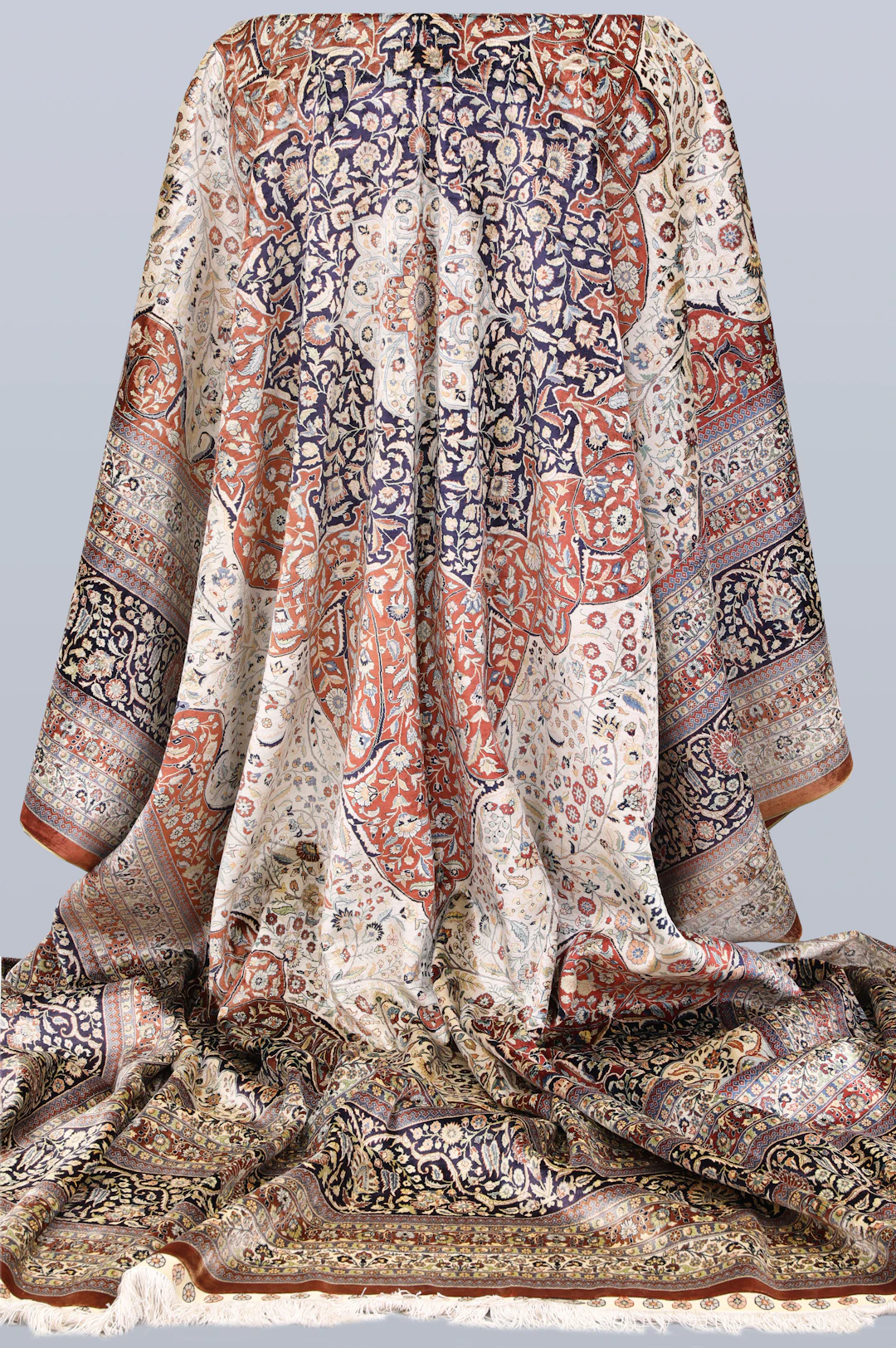 MATTA. Orientalisk Silke ca 1.000.000 knutar/kvm, silkesvarp, 434 x 305 cm.