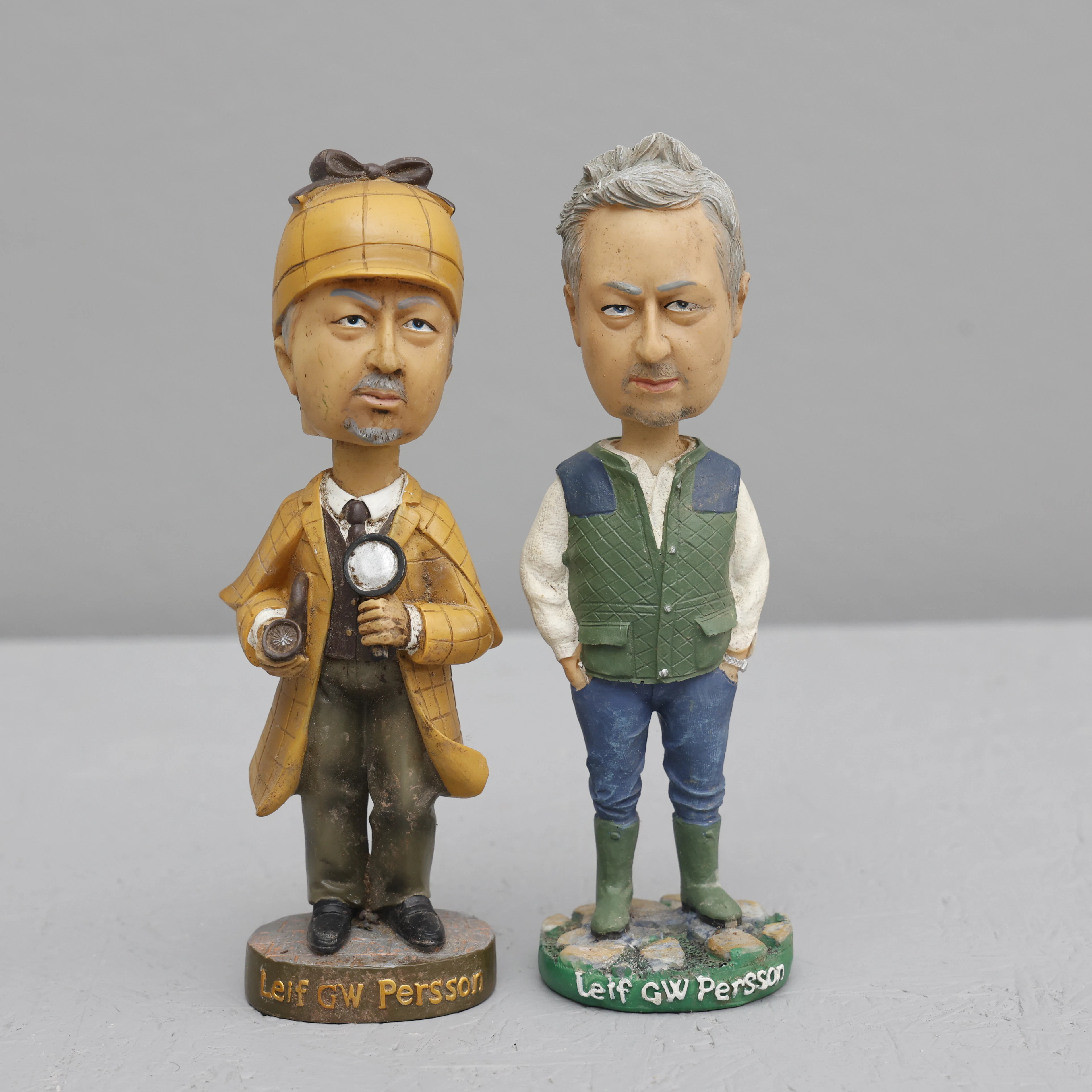 Bobbleheads, 2 stycken, Leif GW Persson.