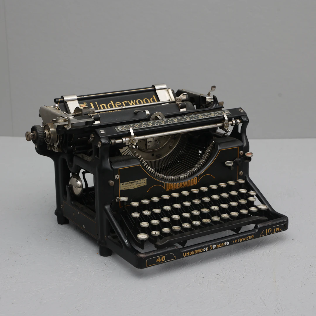 SKRIVMASKIN, Underwood no 46, USA, tidigt 1900-tal.