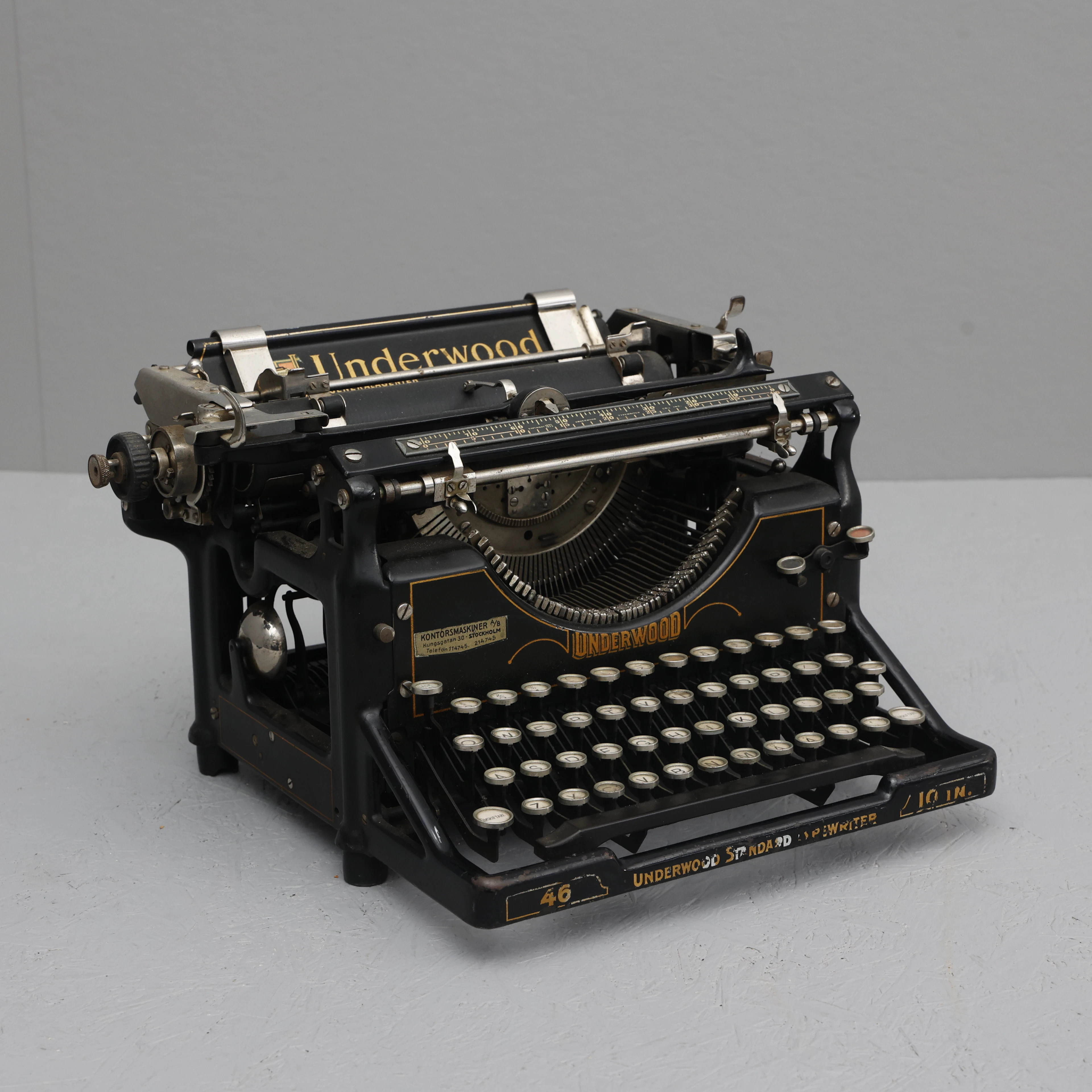 SKRIVMASKIN, Underwood no 46, USA, tidigt 1900-tal.
