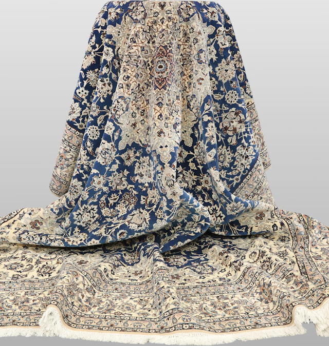 MATTA. Äldre Nain part silk s.k 6LAA ca 1.000.000 knutar / kvm, 450 x 304 cm.