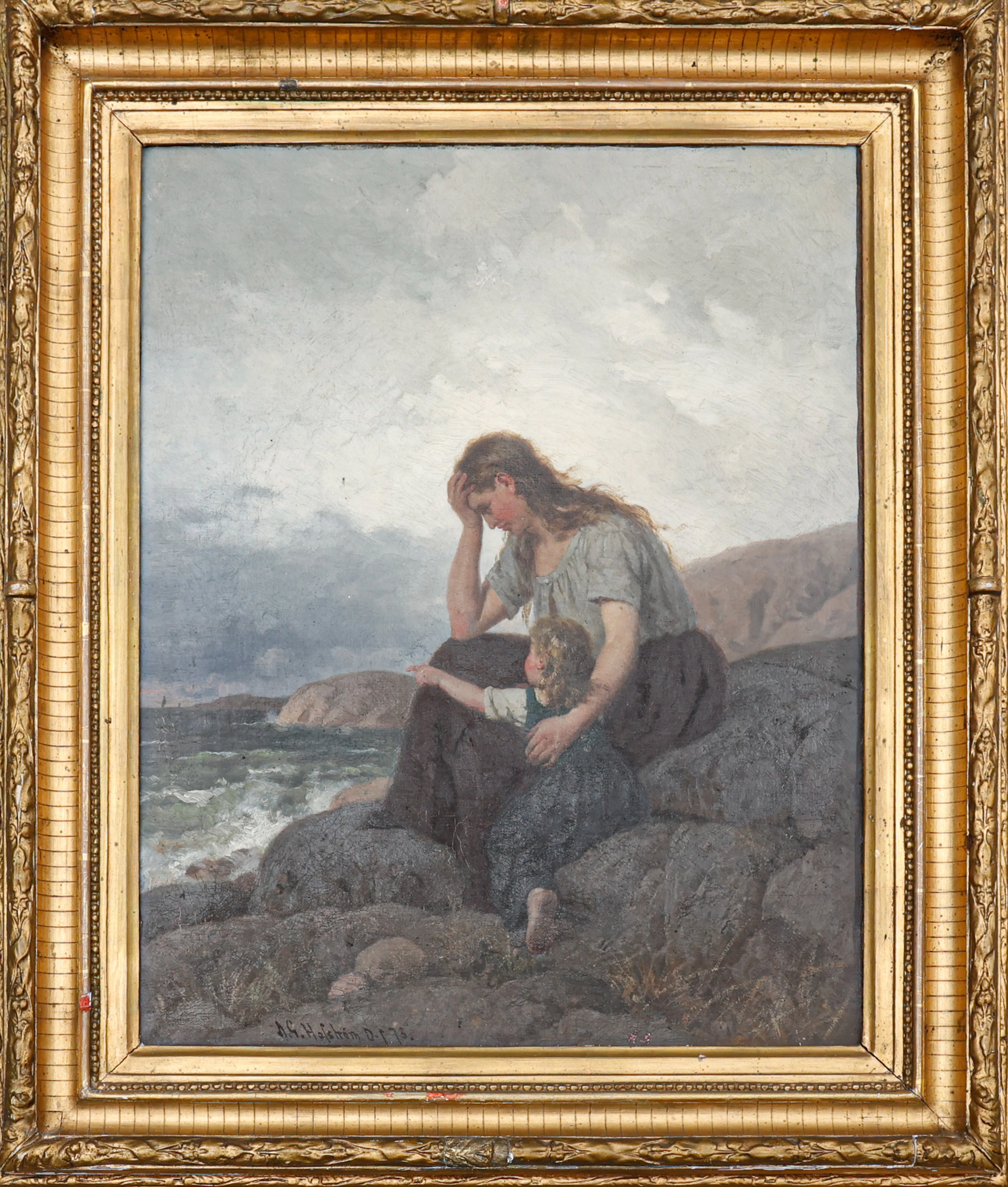 AXEL GILLIS HAFSTRÖM (1841-1909). Olja på duk, signerad samt daterad.