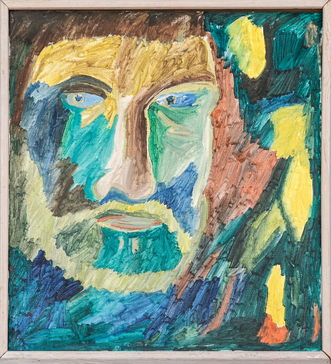 Pastell på duk, osignerad möjligen Åke Holm.