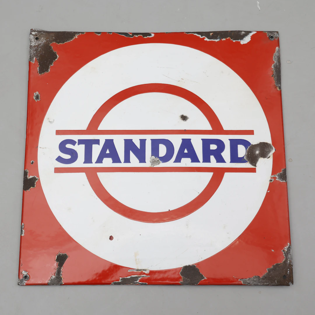 STANDARD, emaljskylt, 1930-tal.