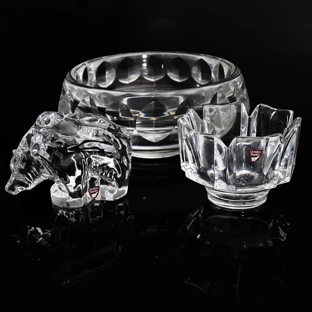 GLAS, 3 delar, Orrefors.