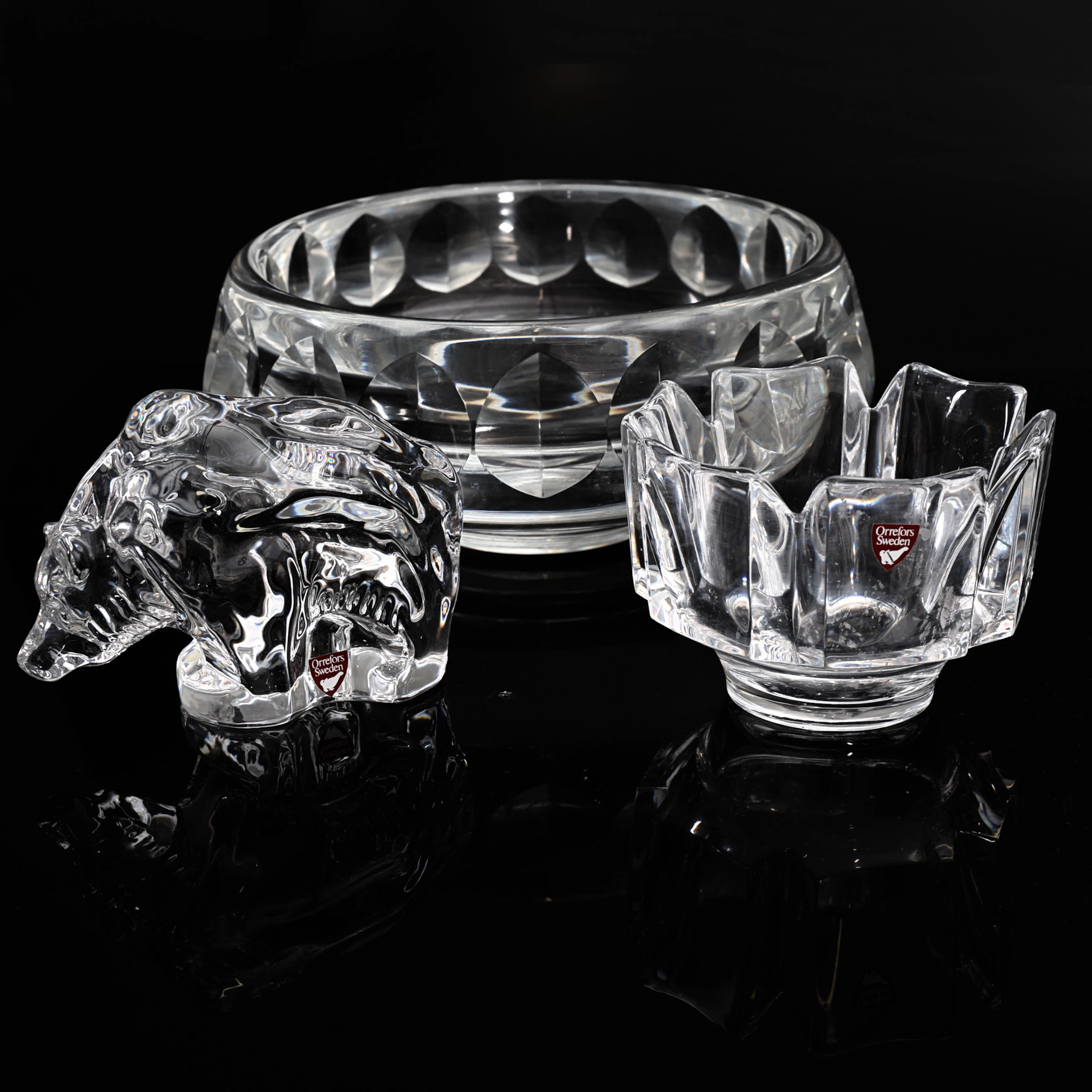GLAS, 3 delar, Orrefors.
