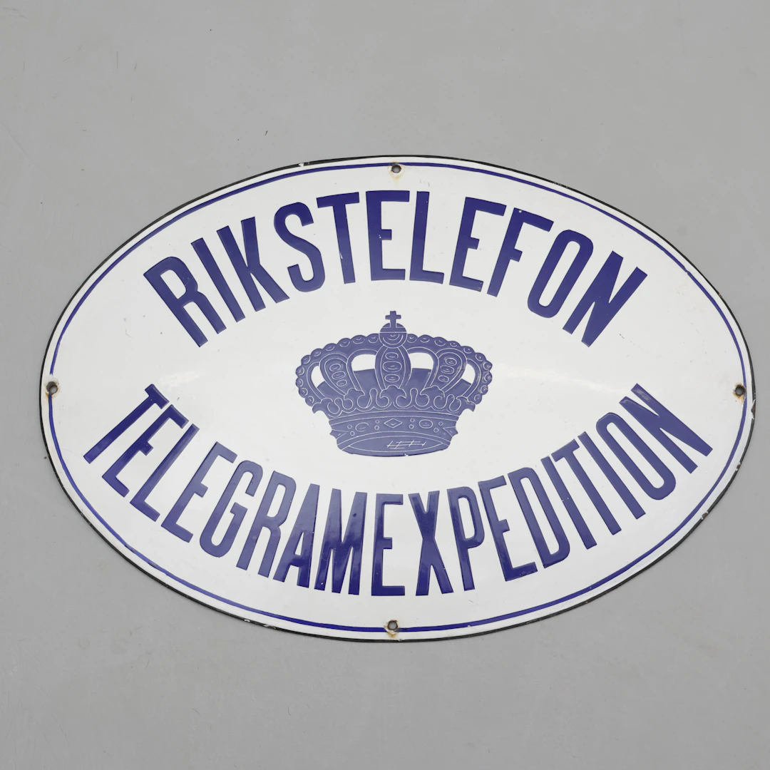 EMALJSKYLT, "Rikstelefon Telegramexpedition", 1900-tal.