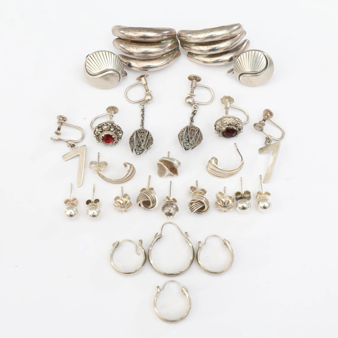 ÖRHÄNGEN, silver, parti.