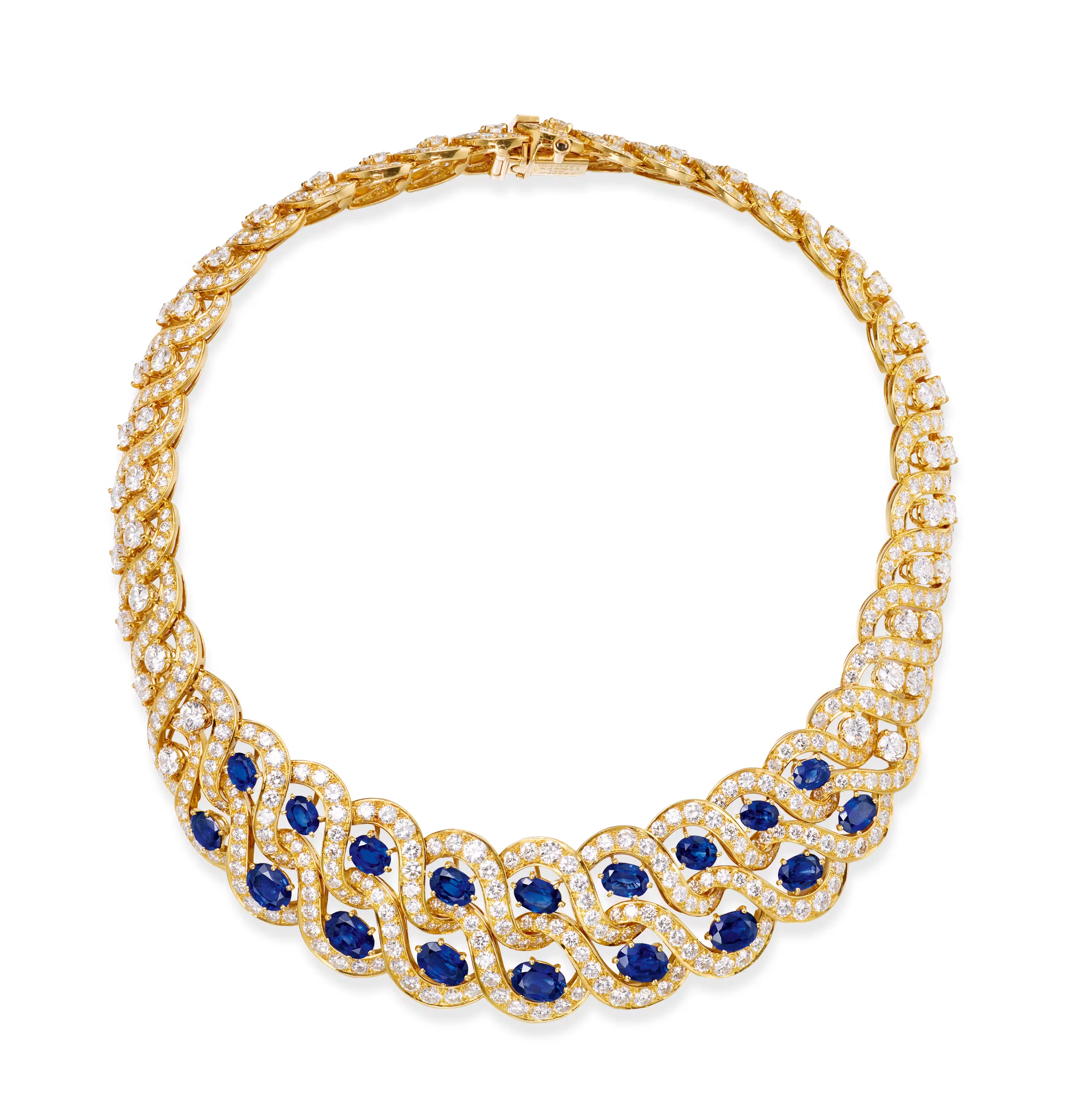 SAPPHIRE AND DIAMOND NECKLACE, BY VAN CLEEF & ARPELS