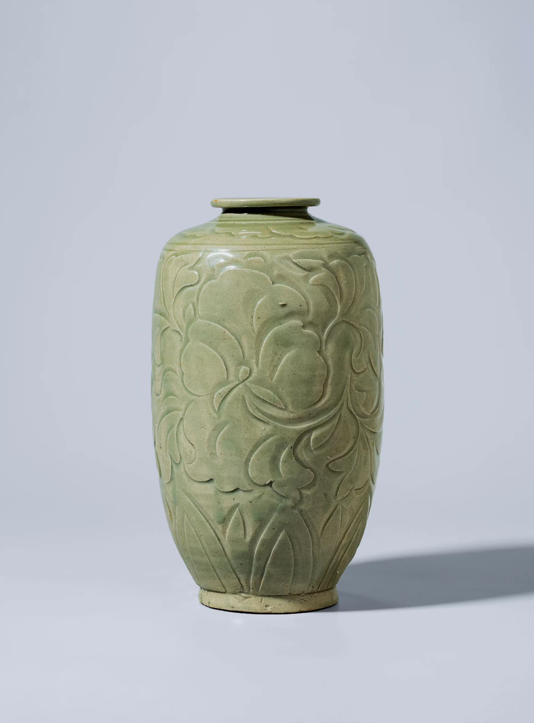 A YAOZHOU CELADON 'FLORAL' VASE, SONG DYNASTY, 960-1279