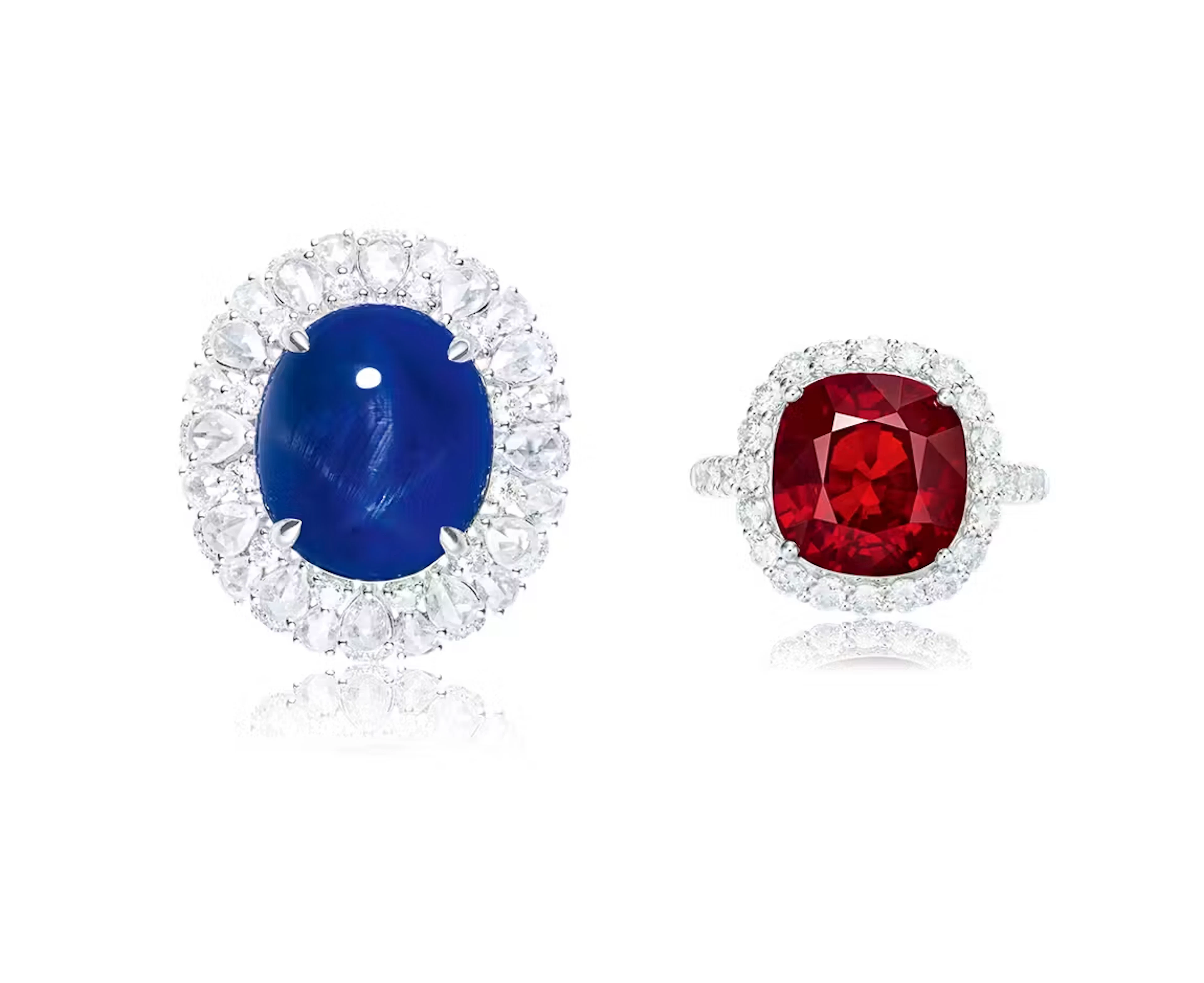 SET OF 16.84 CARAT MADAGASCAR COLOR CHANGE STAR SAPPHIRE AND 5.56