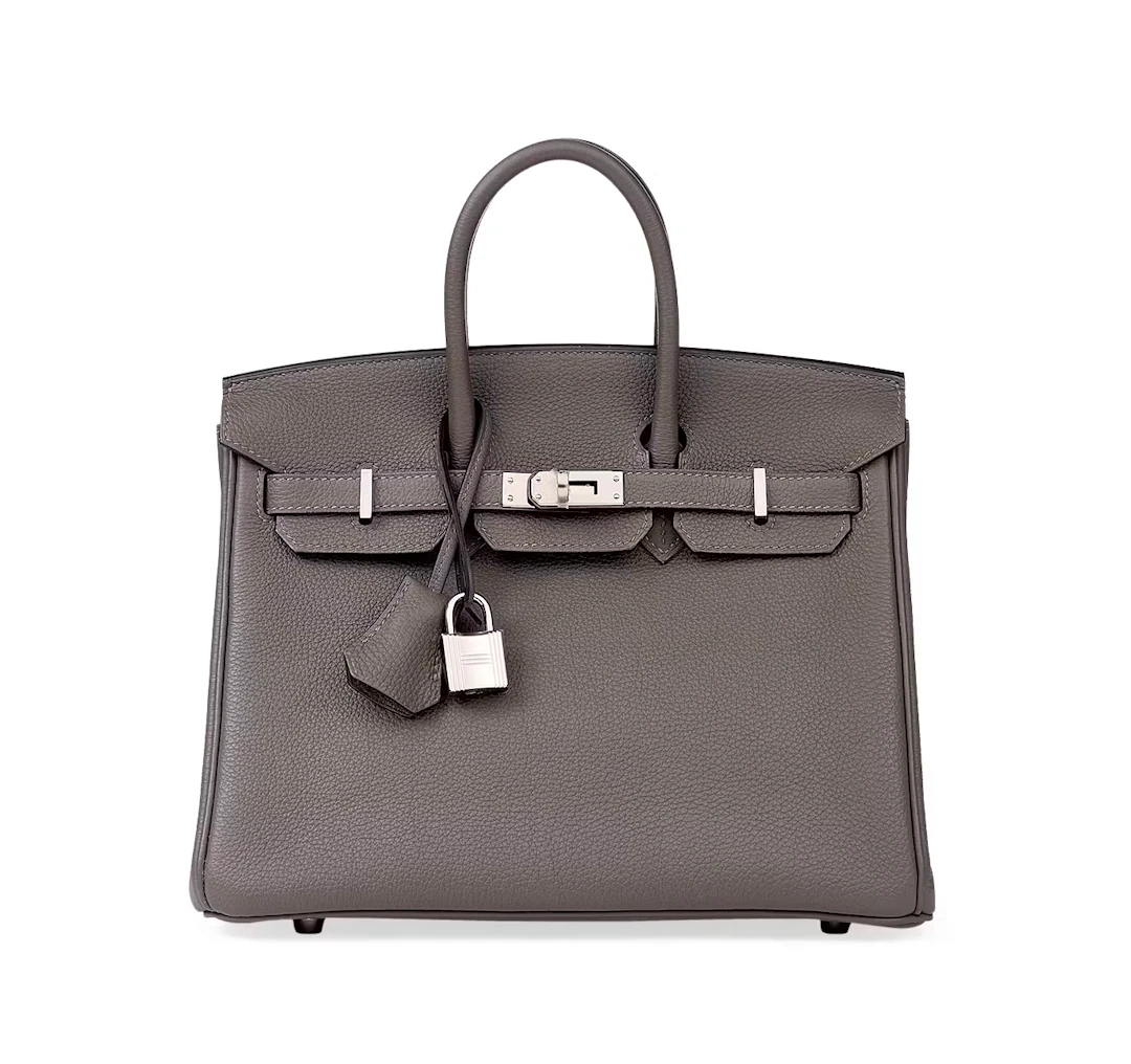 A GRIS MEYER TOGO BIRKIN 25 WITH PALLADIUM HARDWARE, 2023, BY HERMÈS