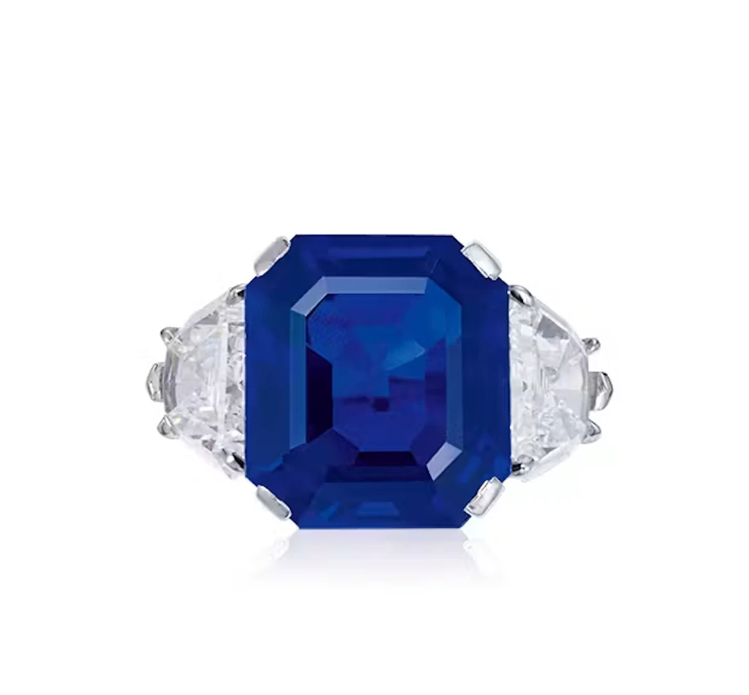 11.88 CARAT KASHMIR SAPPHIRE AND DIAMOND RING