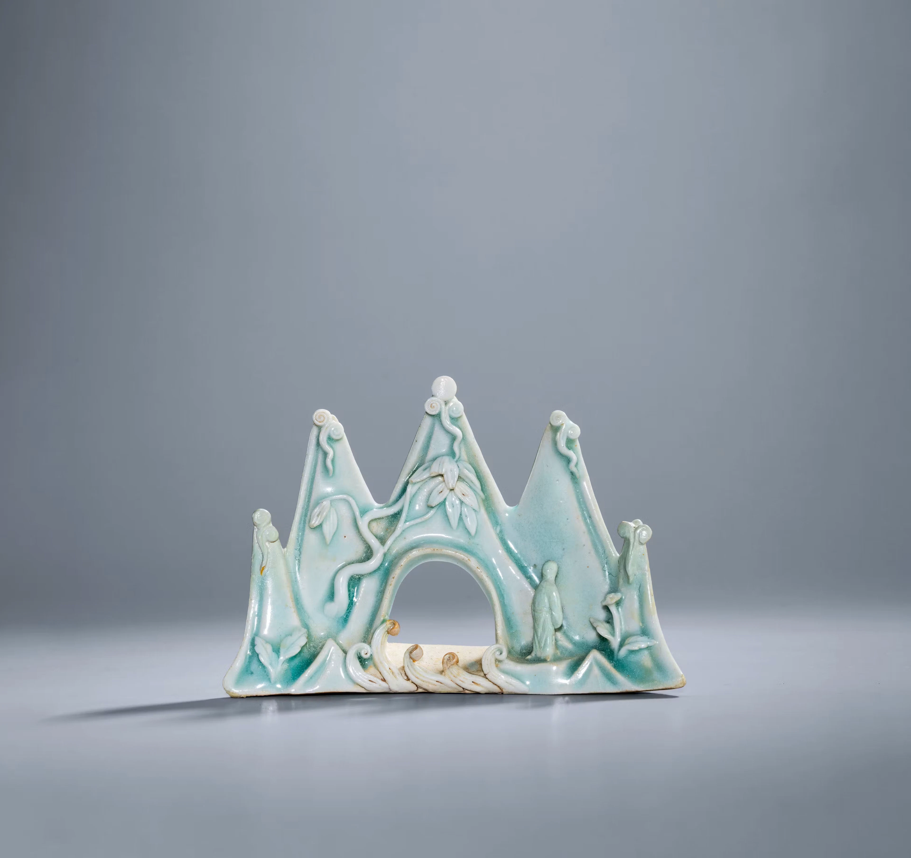 A QINGBAI-GLAZED BRUSH REST, YUAN DYNASTY, 1279-1368