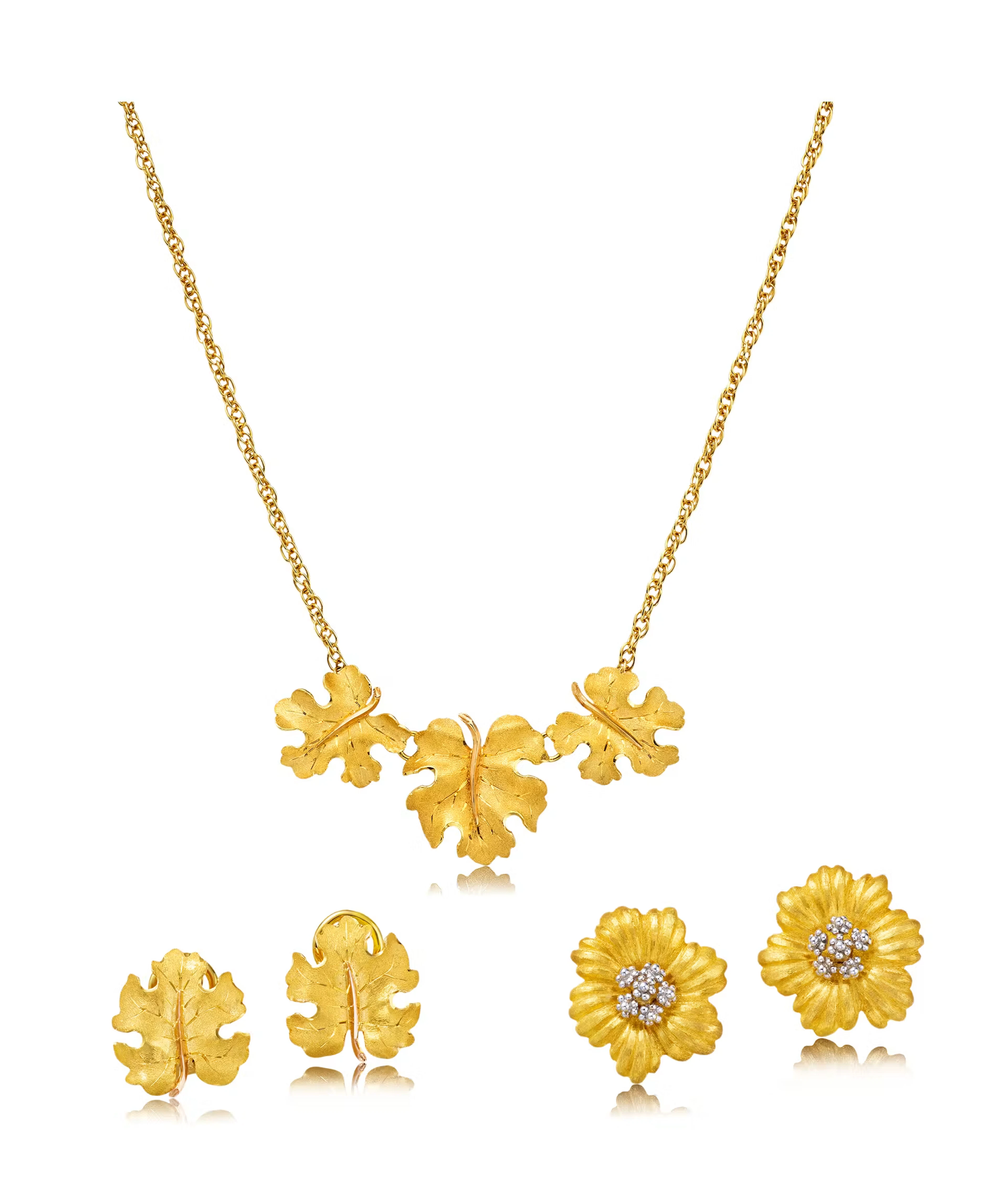 SET OF TWO PAIRS OF EARRINGS AND NECKLACE, BY BUCCELLATI