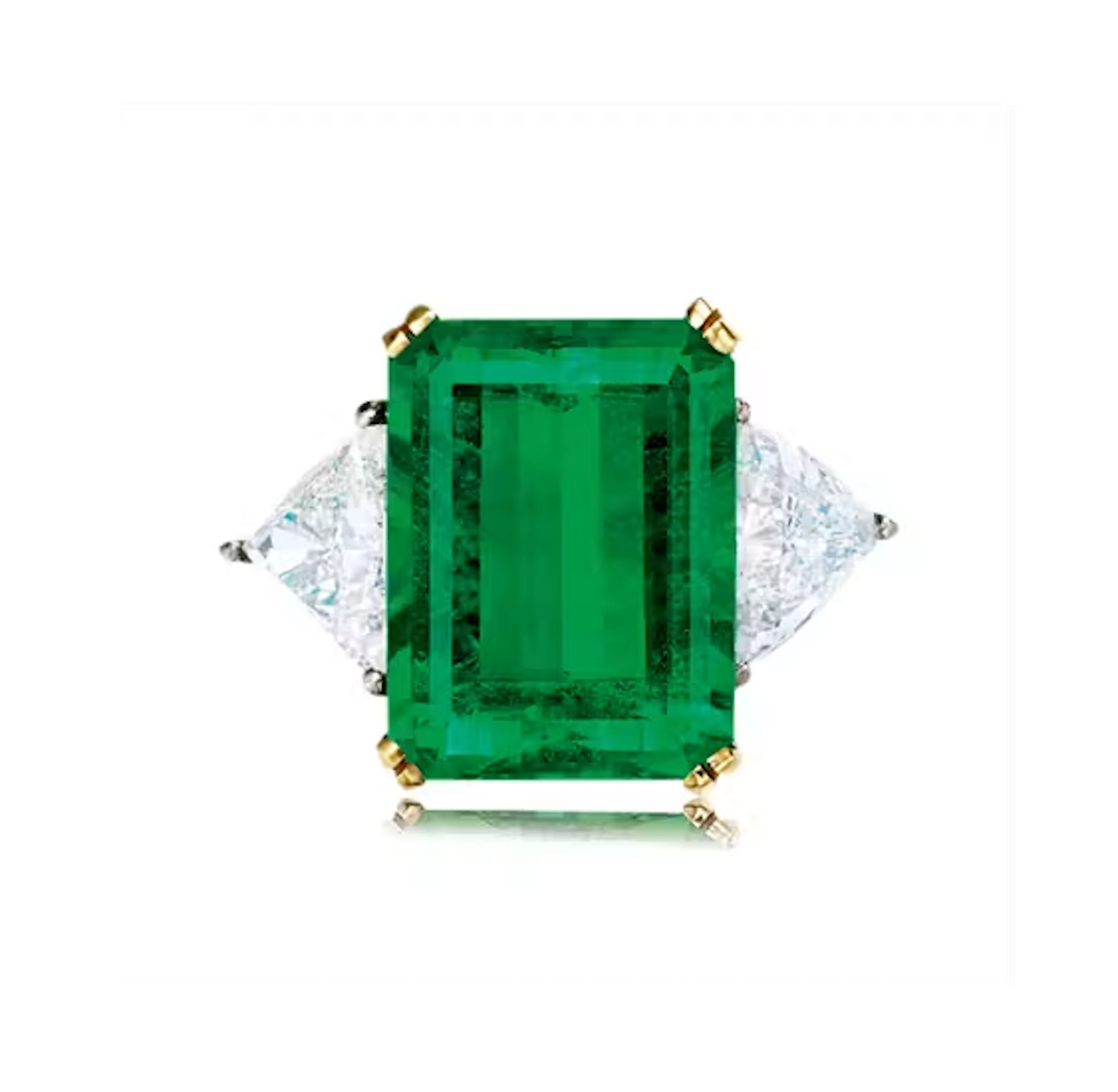 11.66 CARAT COLOMBIAN EMERALD AND DIAMOND RING