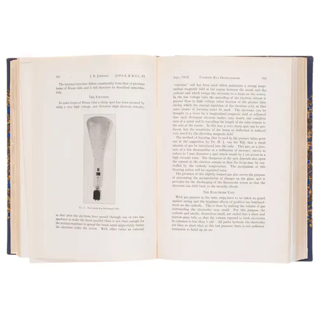 Physics.- Johnson (Johan Bertrand) "A Low Voltage Cathode Ray Oscillograph"