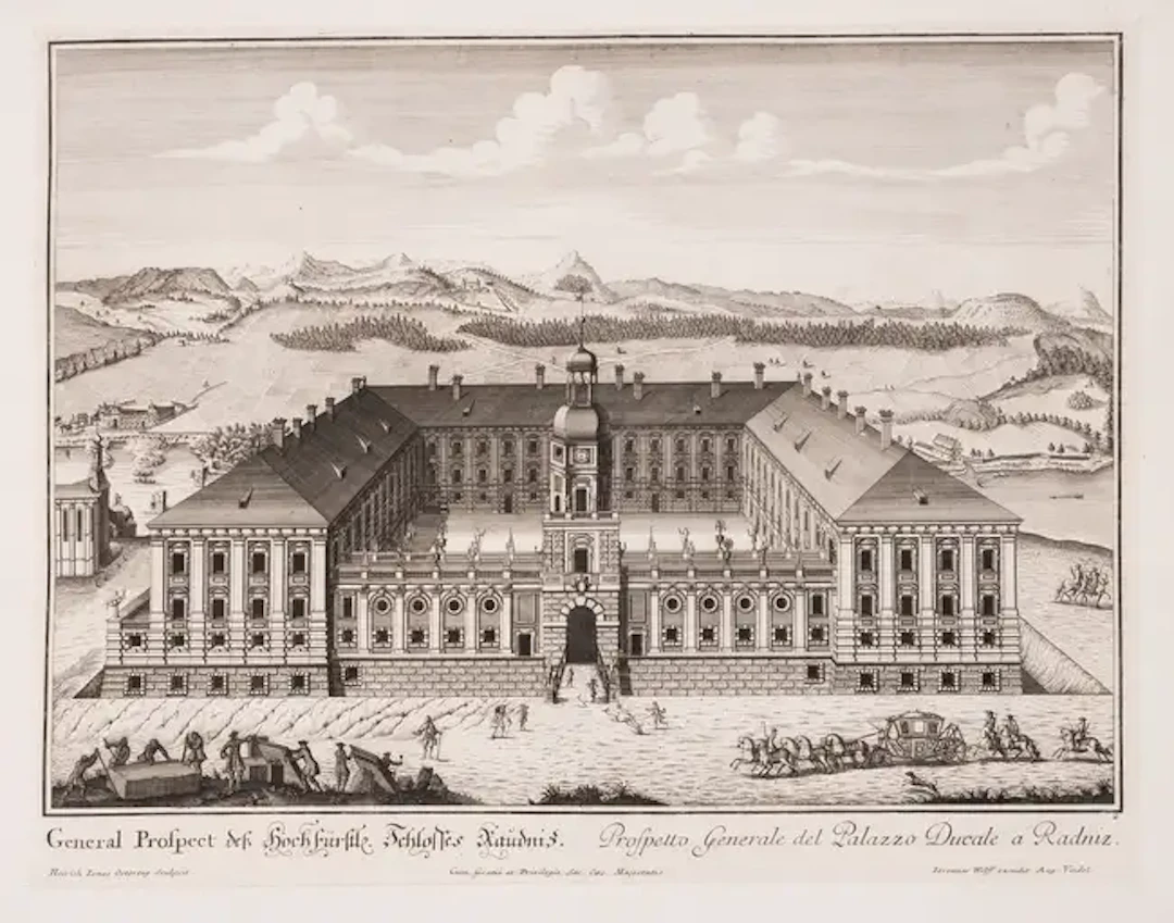 Czech Republic.- Roudnice Castle.- Wolff (Jeremias) Dem Durchleuchtigsten