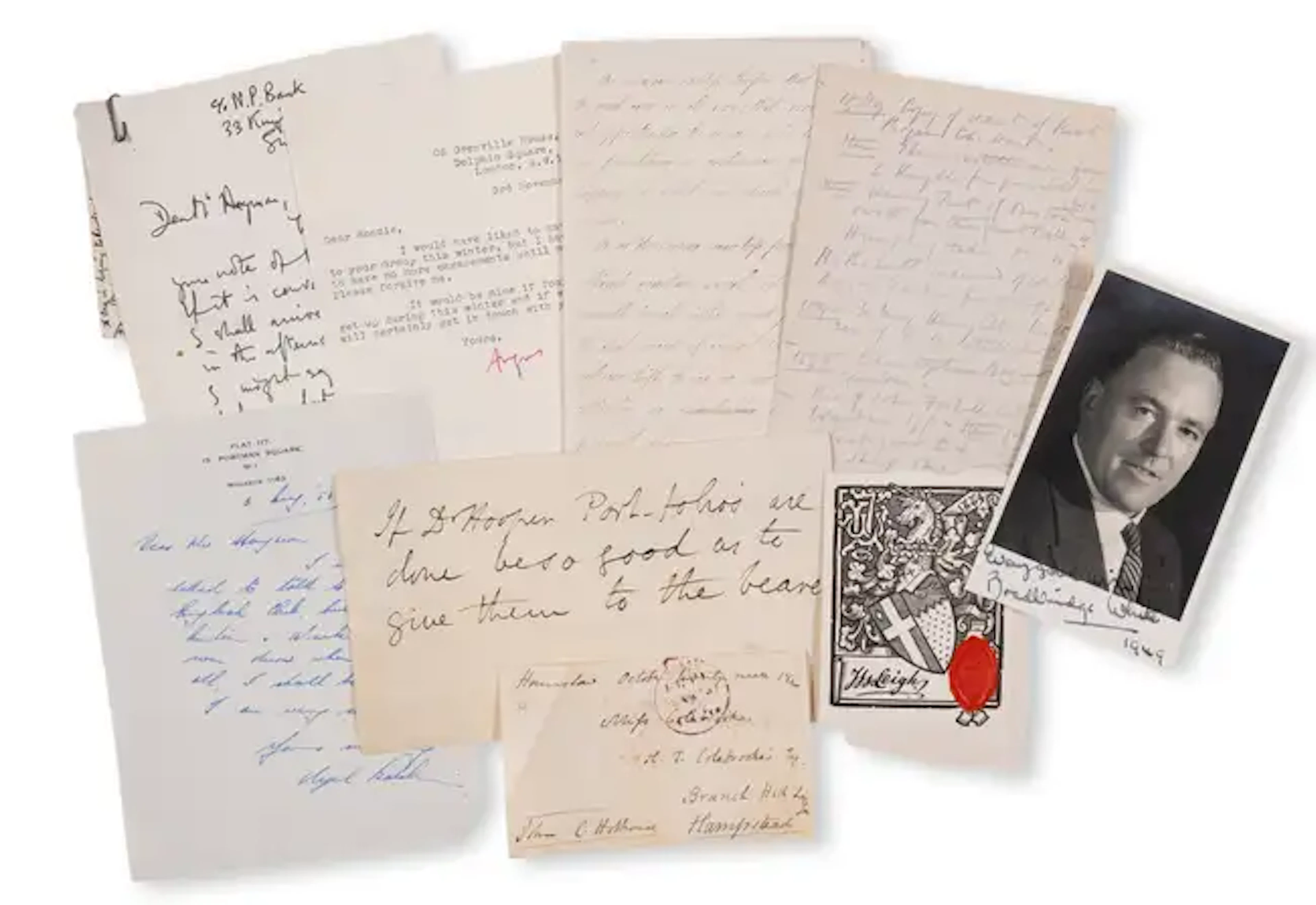 Miscellany.- Collection of letters from authors, many to Ronald Hayman