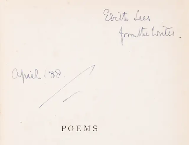 Brooke (Stopford A.) Poems, first edition, signed presentation inscription