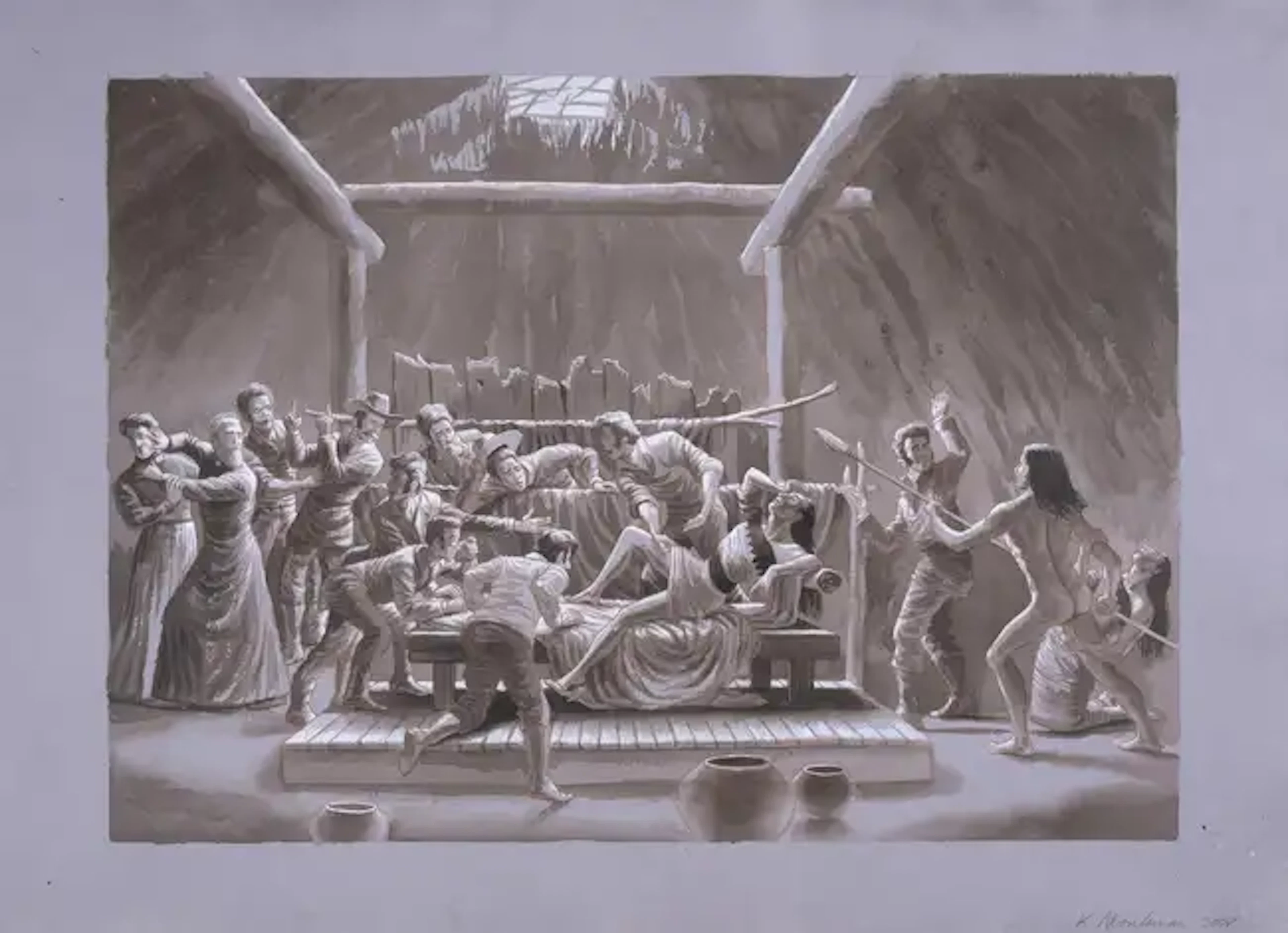 Kent Monkman Study for The Examination