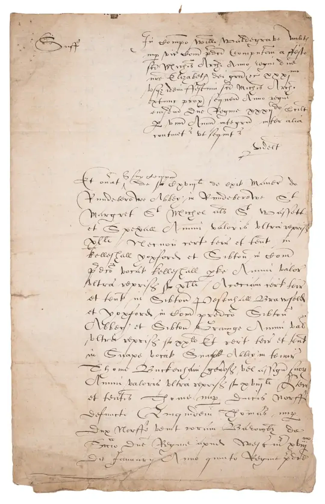 Suffolk.- Waldegrave (Sir William) [Account of the landholdings of
