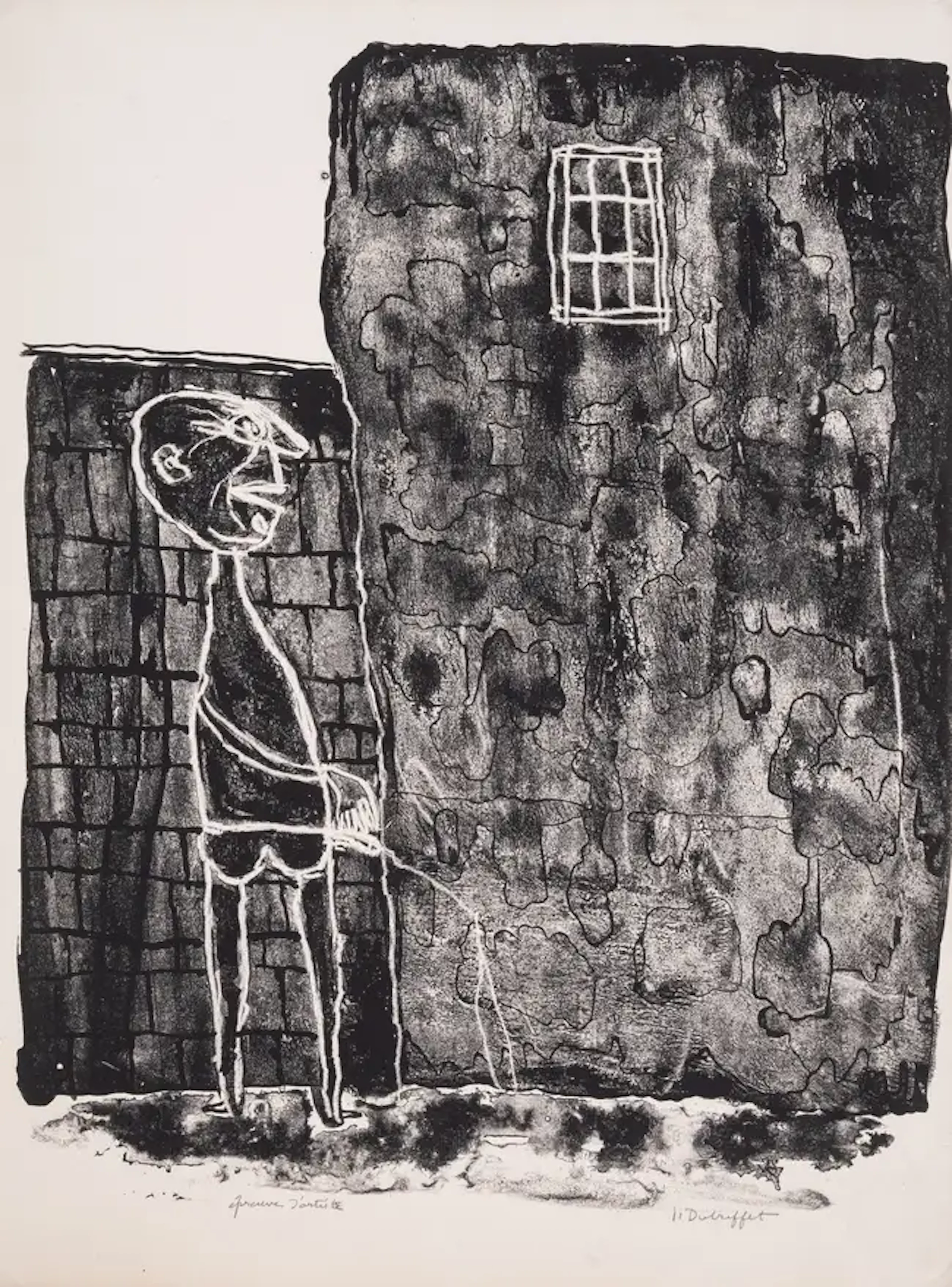 Jean Dubuffet (1901-1985) Pisseur au Mur, from Les Murs (Webel 73)