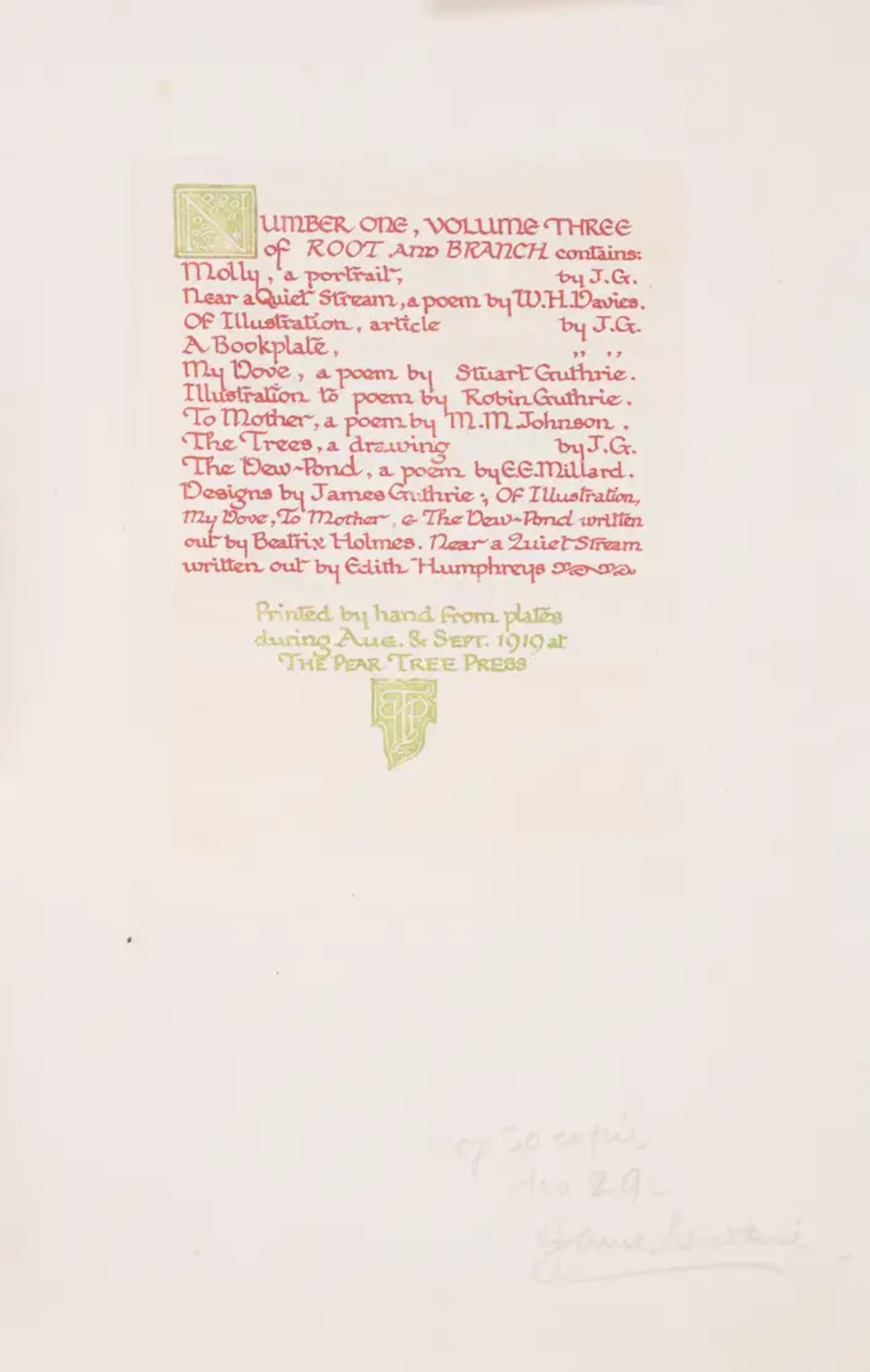Pear Tree Press.- Guthrie (James) The Elf. A little book, no.1-4