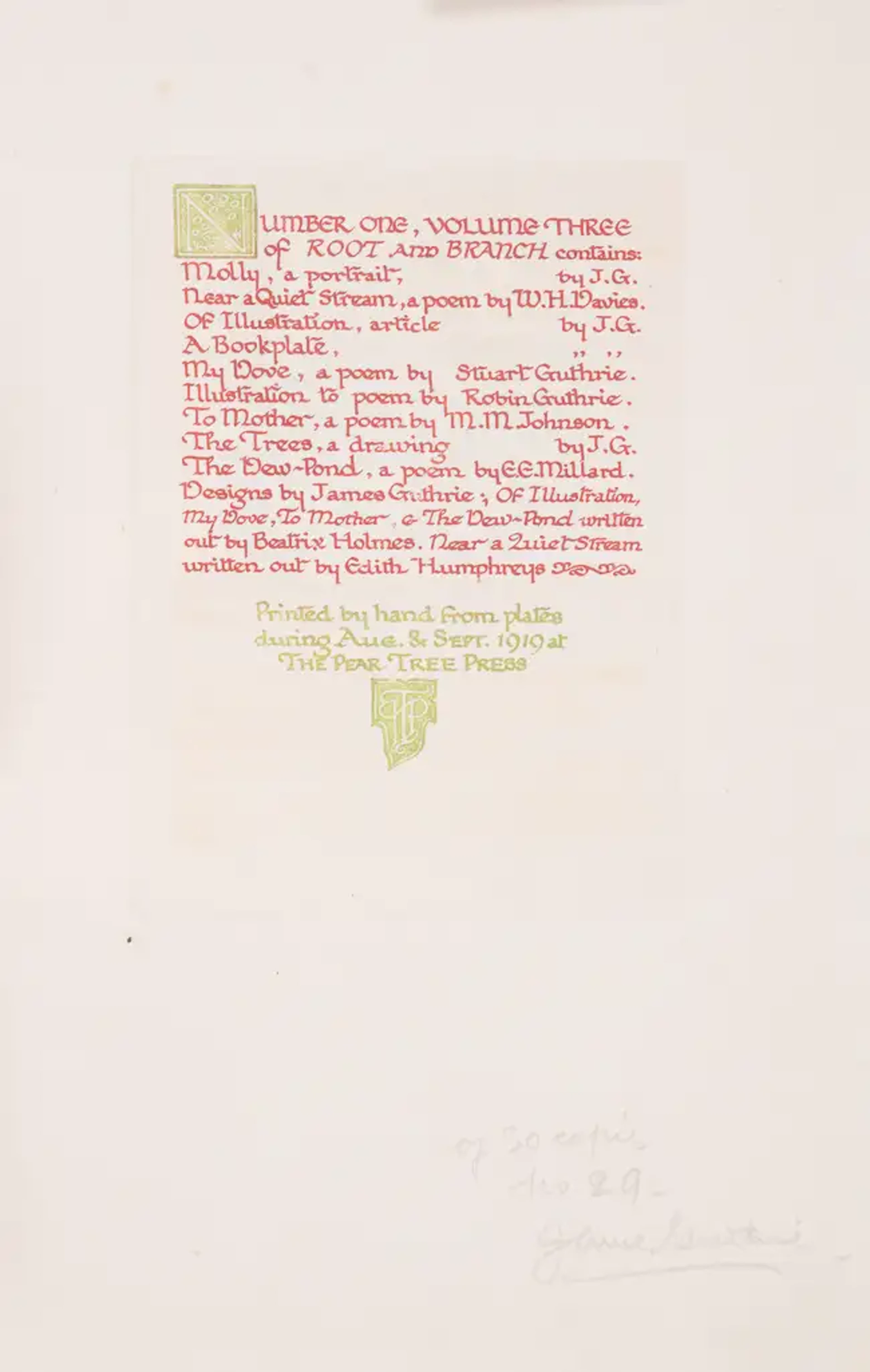 Pear Tree Press.- Guthrie (James) The Elf. A little book, no.1-4